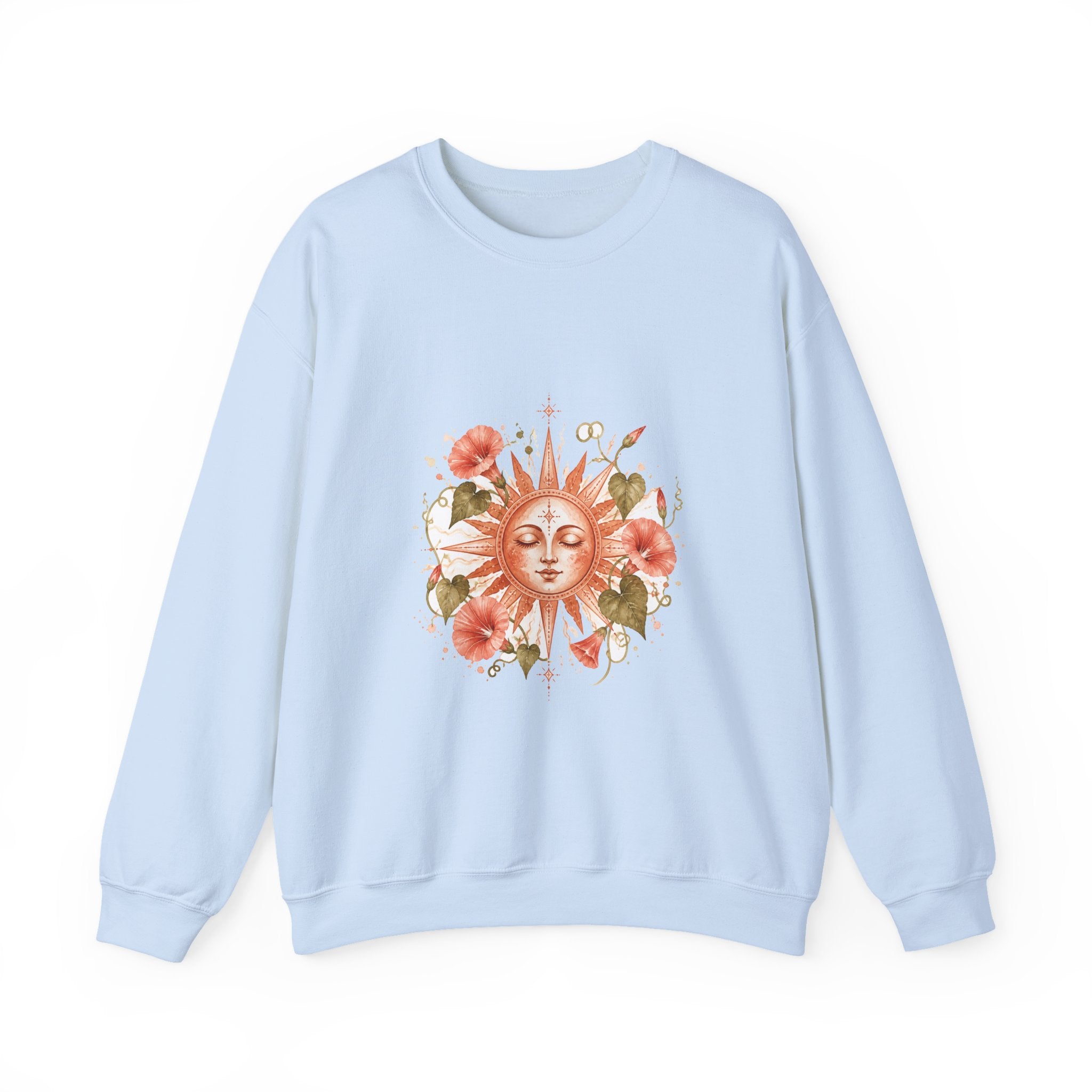 Matching Couple Sweatshirt - Sun & Moon Matching Couple Comfort Colors Crew Watercolor Art His Hers Birthday Gift - Design B