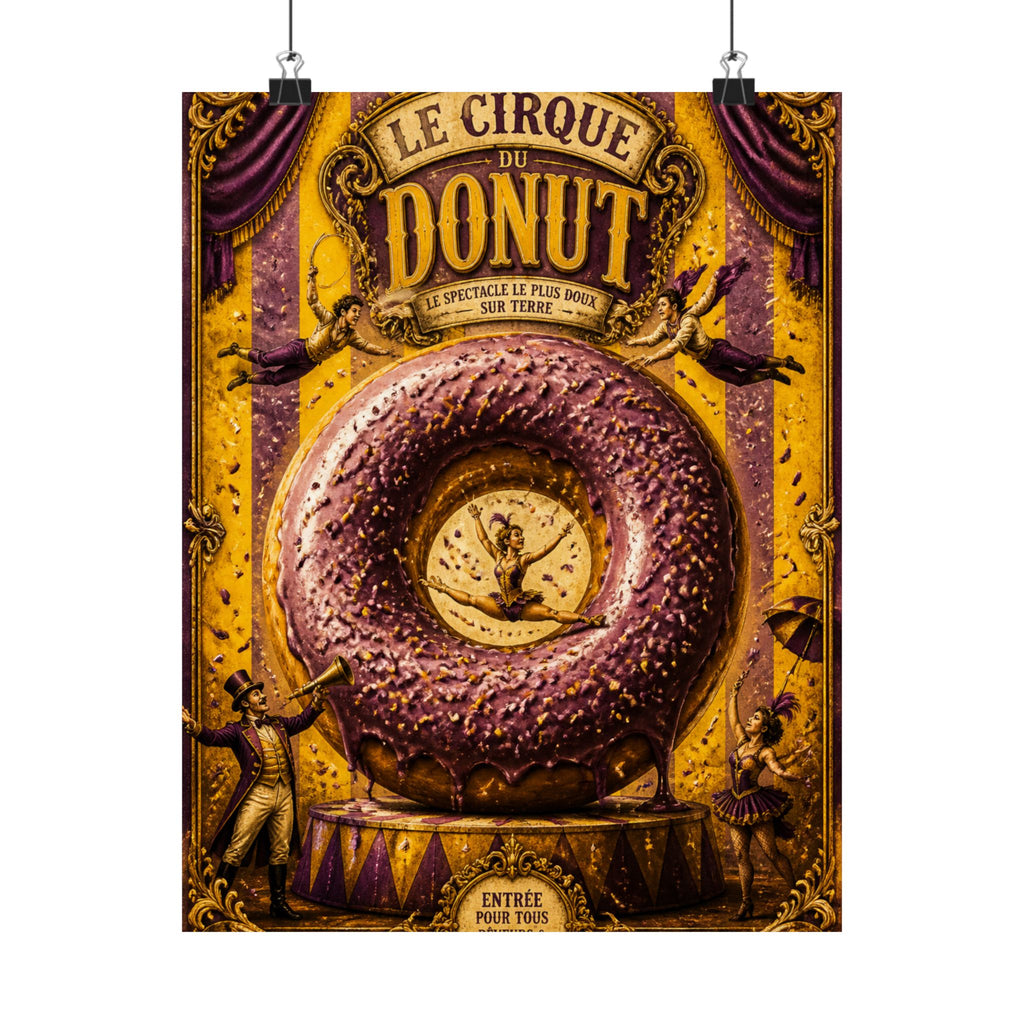Donut Circus Ring Wall Art Poster 24×36 Baroque Studio Decor Maximalist Print