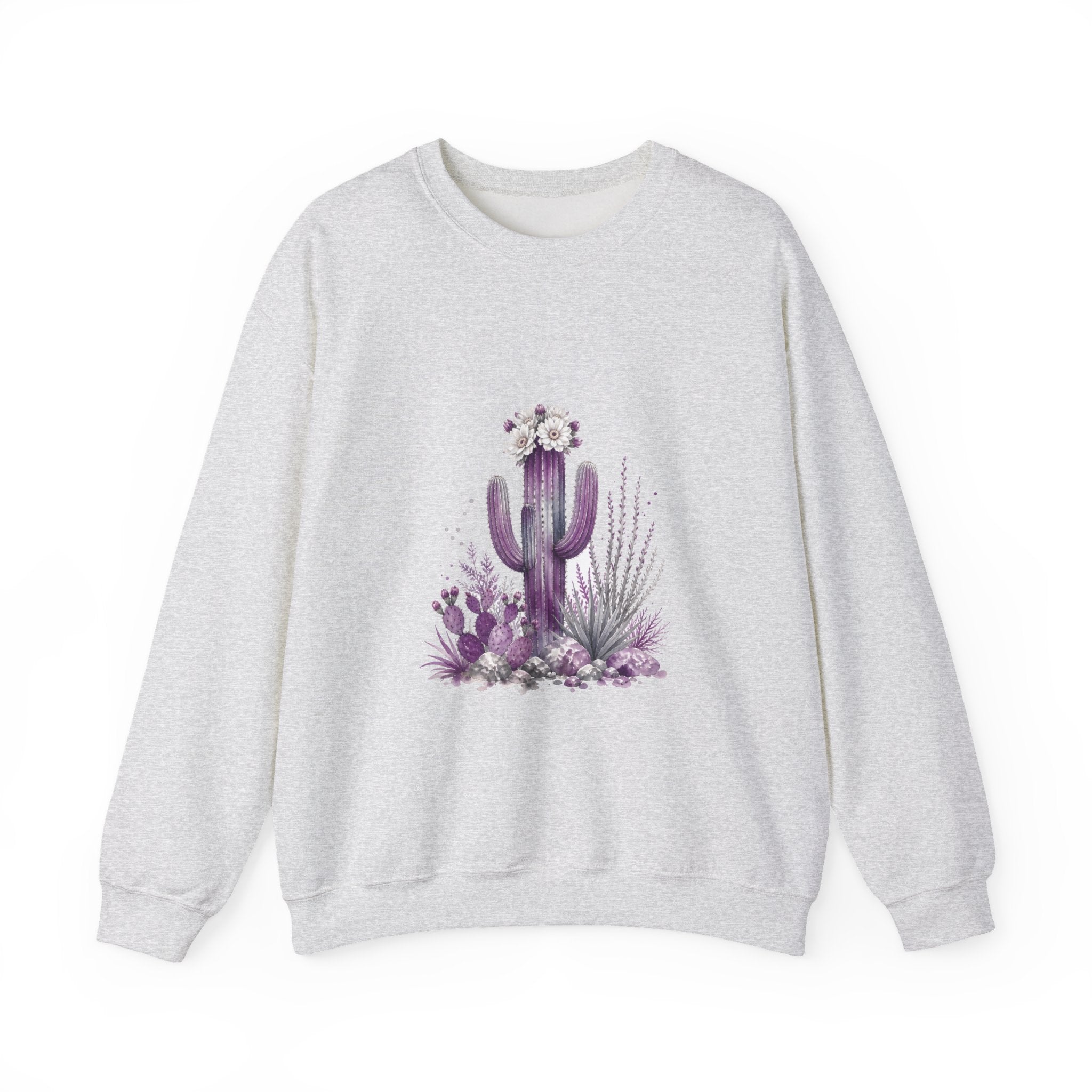 Matching Couple Sweatshirt - Desert & Rainforest Matching Couple Comfort Colors Crew Watercolor Art His Hers Birthday Gift - Design A