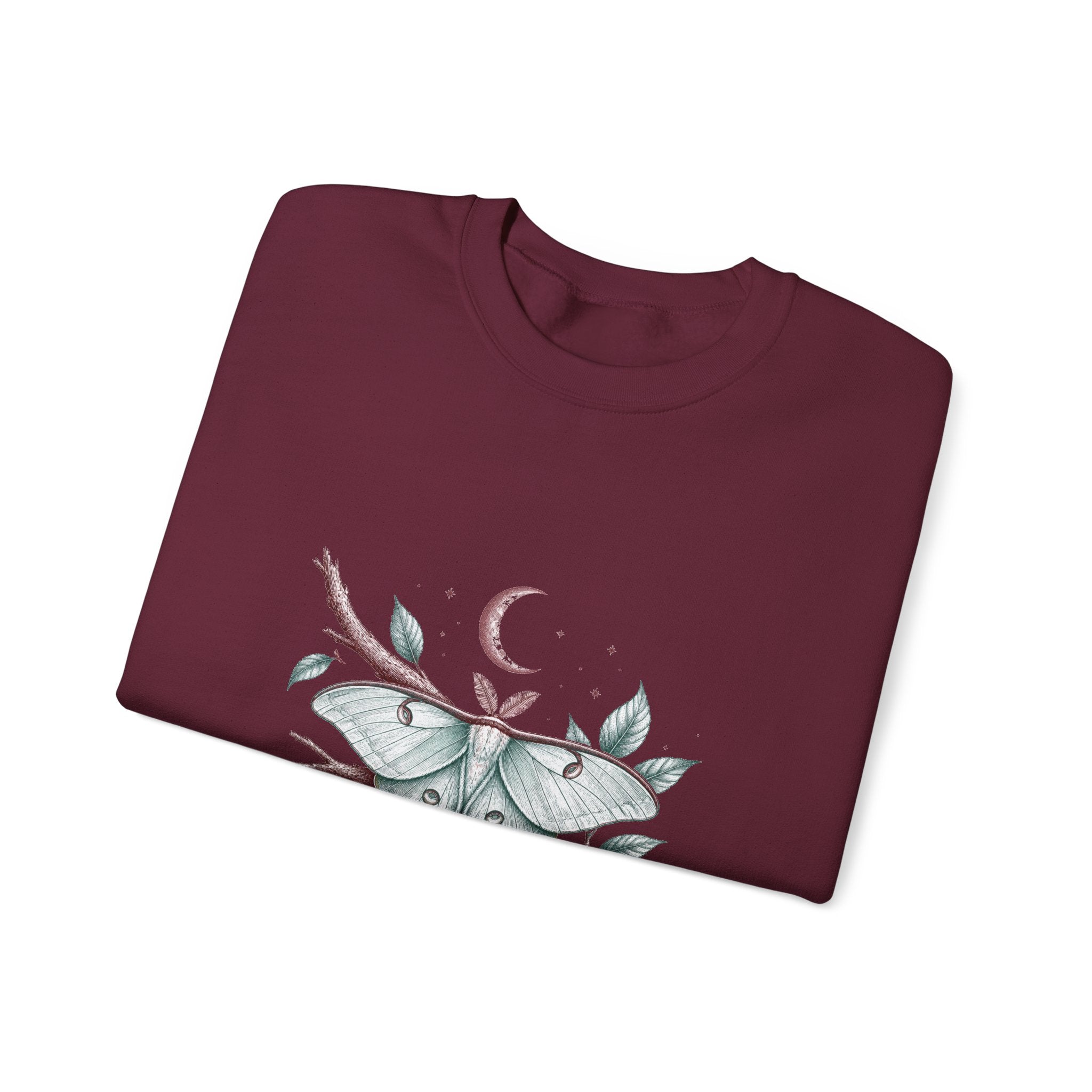 Matching Couple Sweatshirt - Butterfly & Moth Matching Couple Premium Fleece Sweatshirt Hand-Drawn Art His Hers Anniversary Gift - Design B