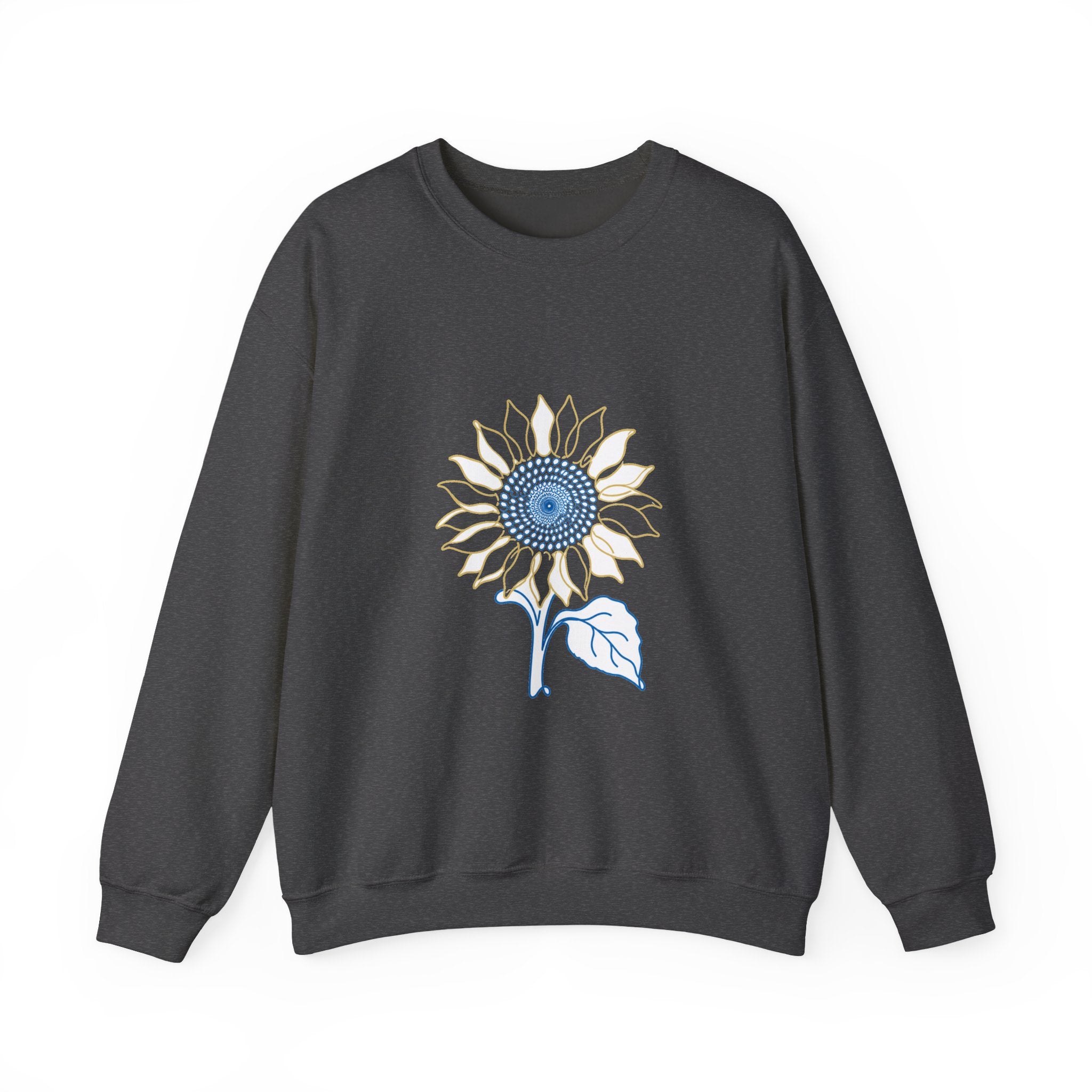 Matching Couple Sweatshirt - Sunflower & Moonflower Matching Couple Crewneck Sweatshirt Minimalist Art His Hers Valentine Gift - Design A