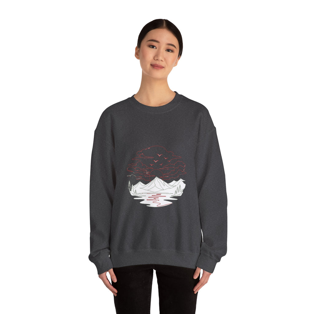 Matching Couple Sweatshirt - Sunrise & Sunset Matching Couple Comfort Colors Crew Minimalist Art His Hers Christmas Gift - Design B