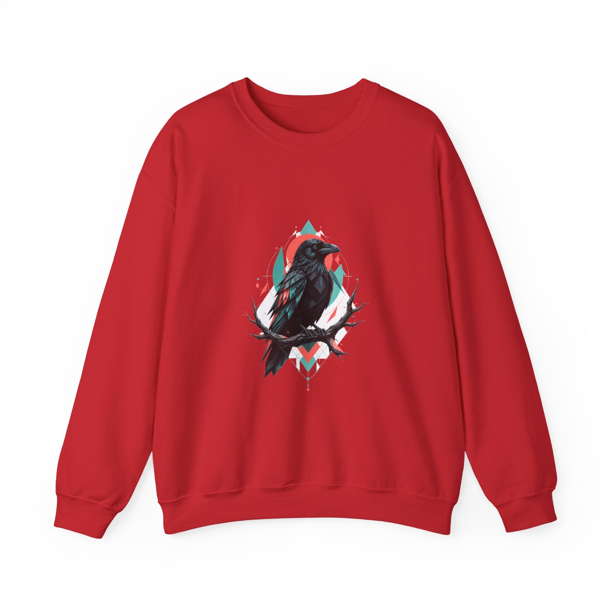 Matching Couple Sweatshirt - Raven & Swan Matching Couple Crewneck Sweatshirt Geometric Art His Hers Couple Gift - Design A