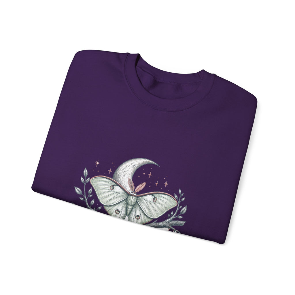 Matching Couple Sweatshirt - Butterfly & Moth Matching Couple Comfort Colors Crew Hand-Drawn Art His Hers Anniversary Gift - Design B