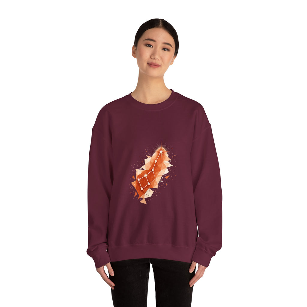 Matching Couple Sweatshirt - Big & Little Dipper Matching Couple Crewneck Sweatshirt Geometric Art His Hers Couple Gift - Design B