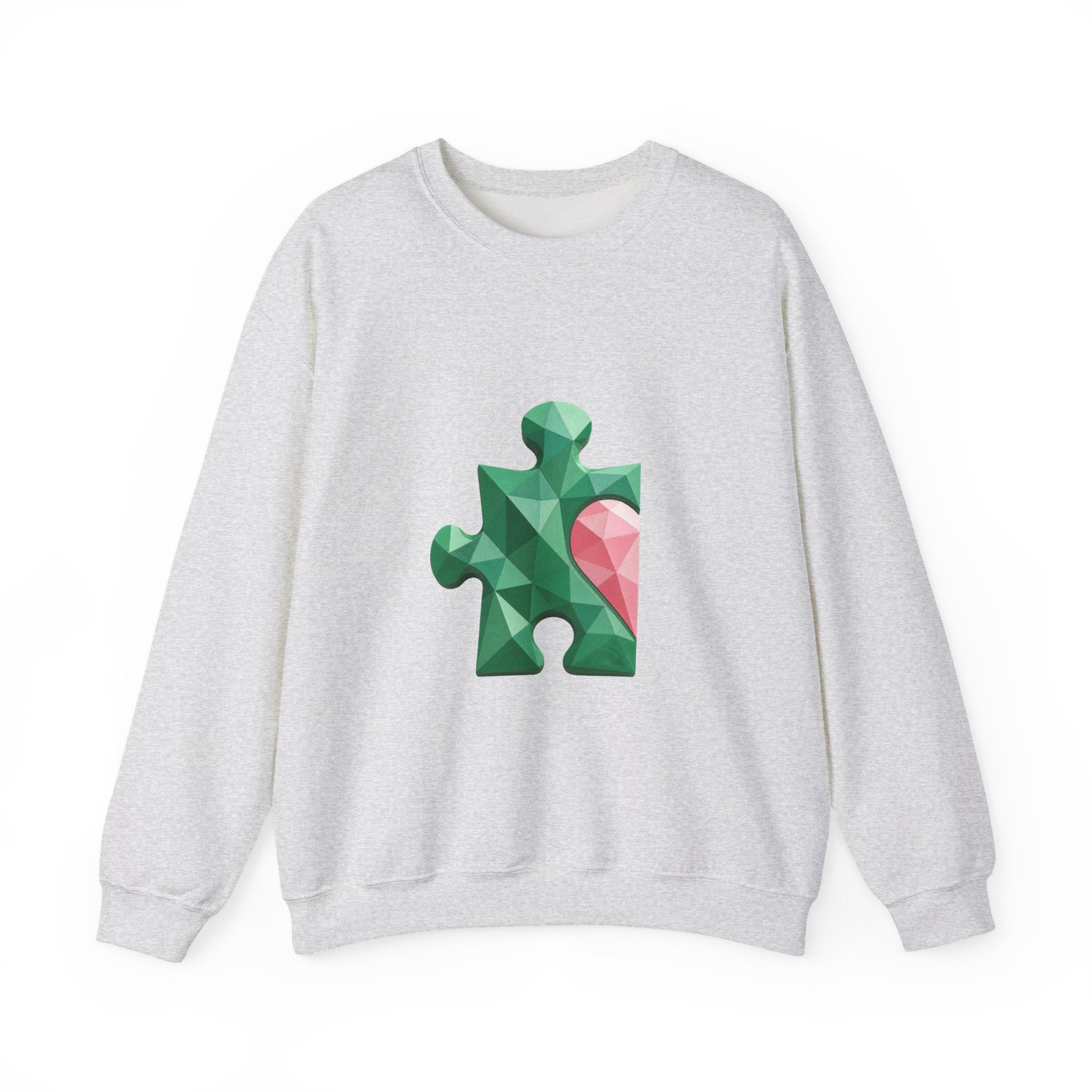 Matching Couple Sweatshirt - Puzzle Pieces Matching Couple Crewneck Sweatshirt Geometric Art His Hers Couple Gift - Design A