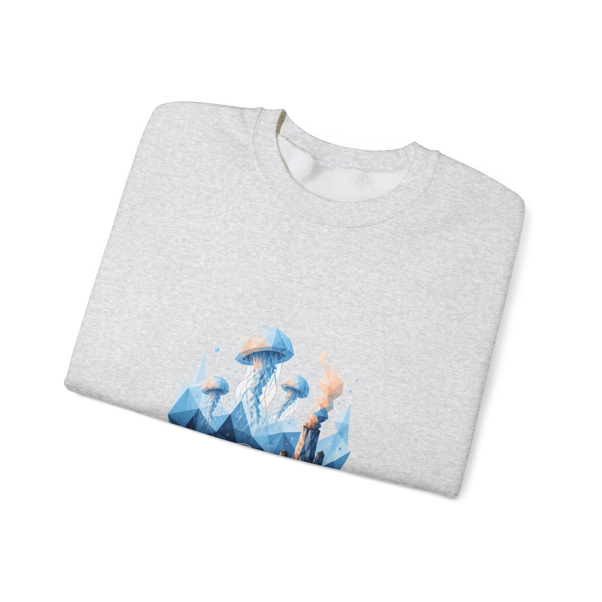 Matching Couple Sweatshirt - Coral Reef & Deep Sea Matching Couple Crewneck Sweatshirt Geometric Art His Hers Couple Gift - Design B