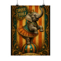 Elephant on Ball Wall Art Poster 24×36 Baroque Studio Decor Maximalist Print