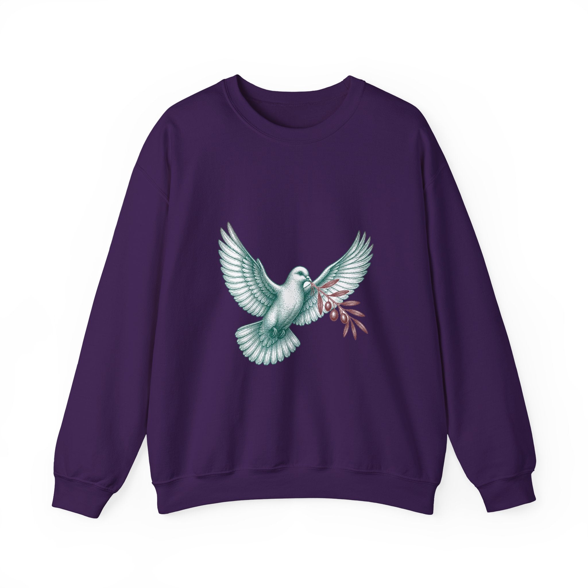 Matching Couple Sweatshirt - Wolf & Dove Matching Couple Comfort Colors Crew Vintage Art His Hers Honeymoon Gift - Design B