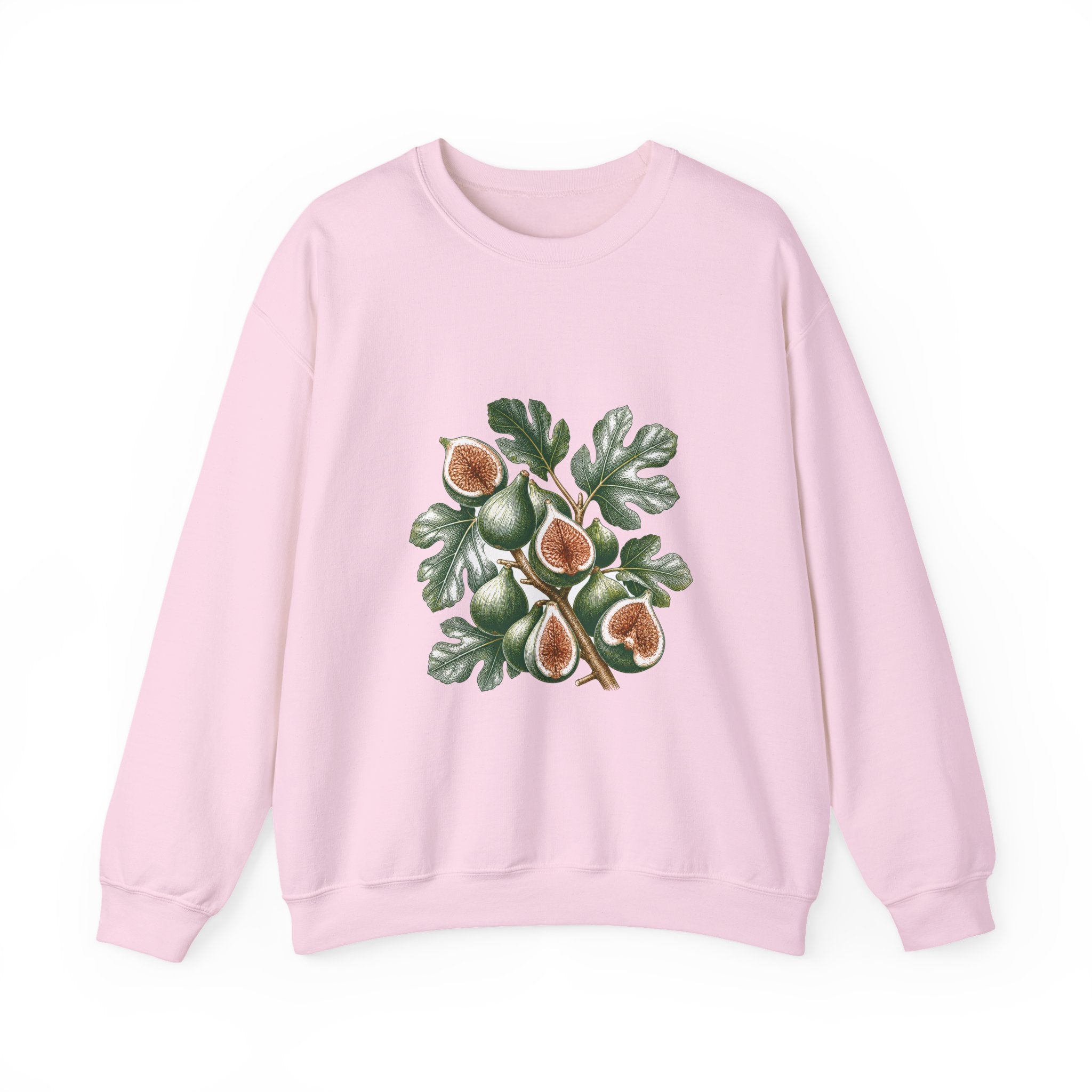 Matching Couple Sweatshirt - Olive Branch & Fig Matching Couple Premium Fleece Sweatshirt Hand-Drawn Art His Hers Anniversary Gift - Design B