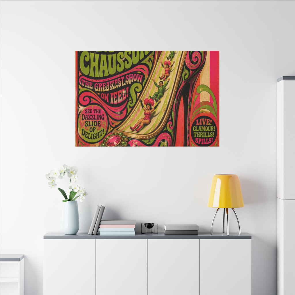 High Heel Slide Wall Art Canvas 24×36 Psychedelic Dining Room Decor Maximalist Print