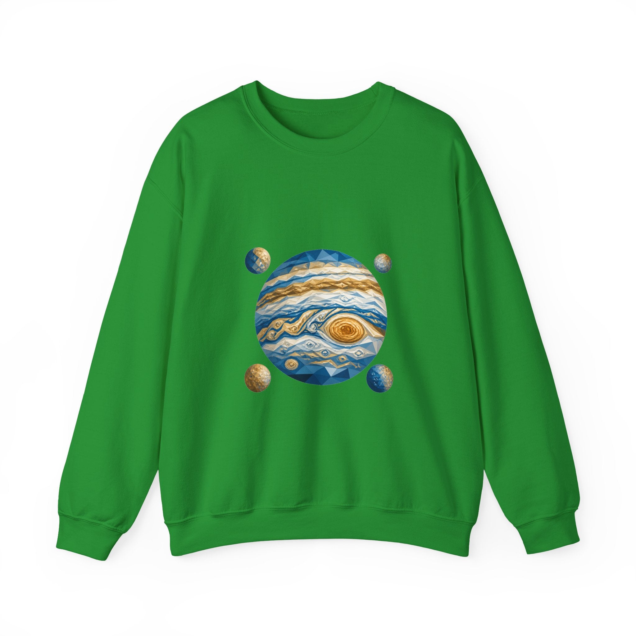 Matching Couple Sweatshirt - Saturn & Jupiter Matching Couple Premium Fleece Sweatshirt Geometric Art His Hers Love Gift - Design B