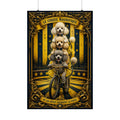 Poodle Stack Bicycle Wall Art Poster 18×24 Baroque Home Office Decor Maximalist Print