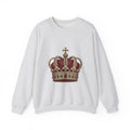 Matching Couple Sweatshirt - Crown & Shield Matching Couple Crewneck Sweatshirt Vintage Art His Hers Wedding Gift - Design A