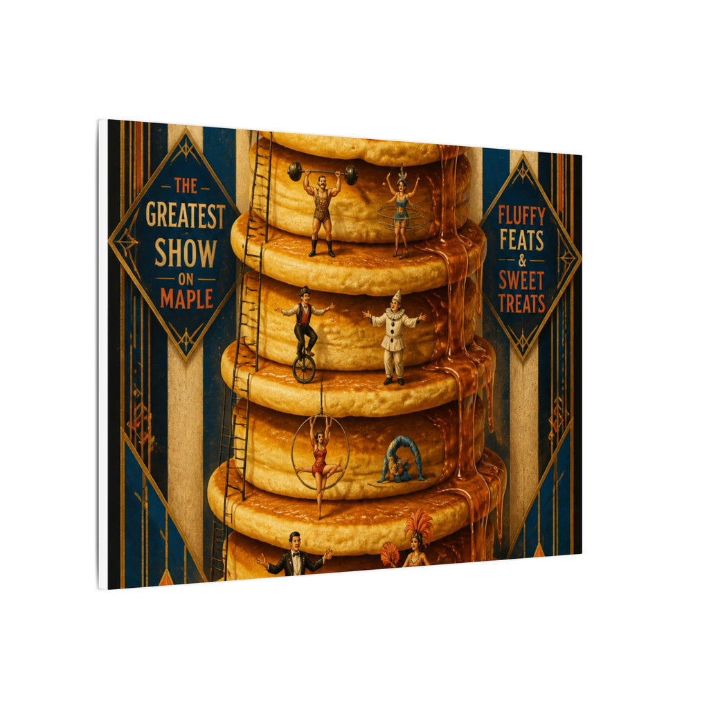 Pancake Stack Platform Wall Art Canvas 16×20 Art Deco Entryway Decor Maximalist Print