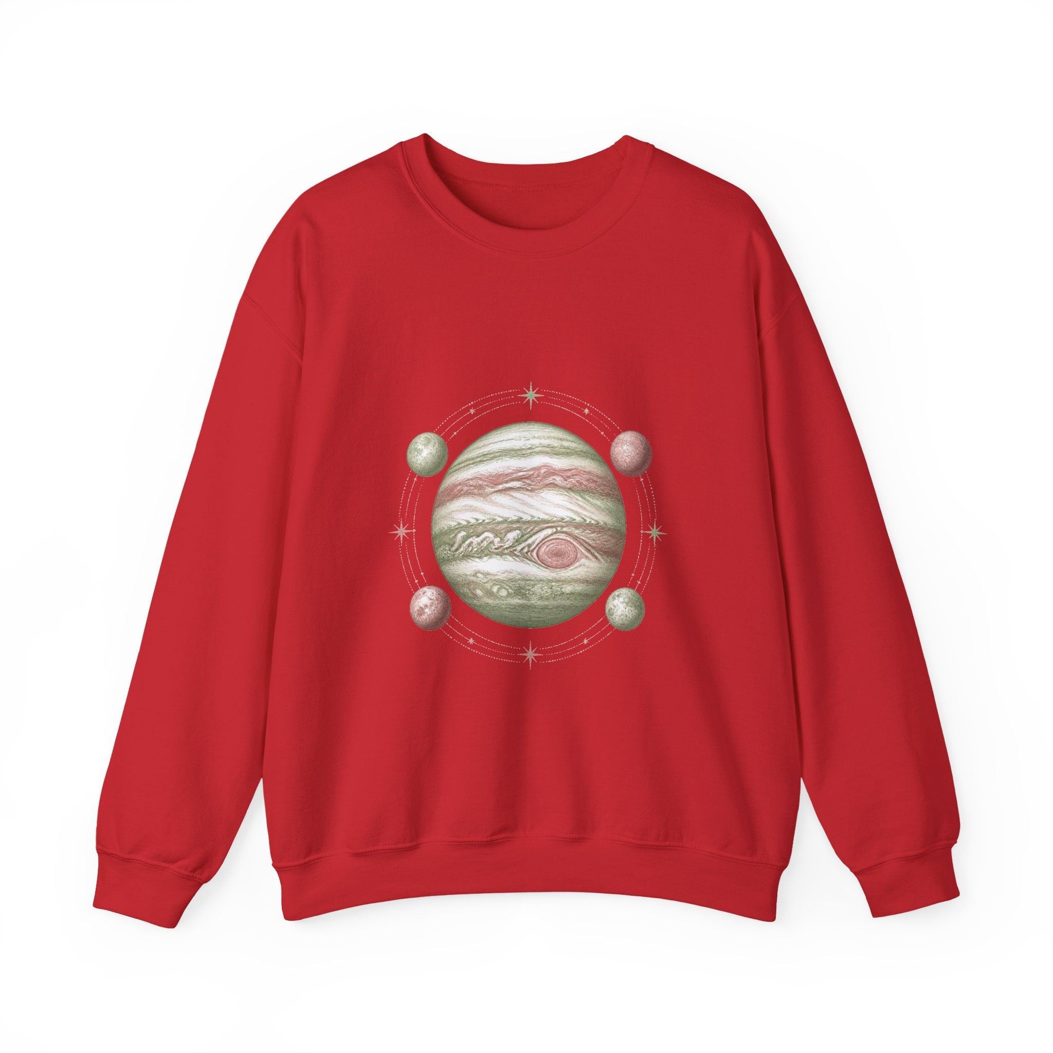 Matching Couple Sweatshirt - Saturn & Jupiter Matching Couple Premium Fleece Sweatshirt Vintage Art His Hers Honeymoon Gift - Design B