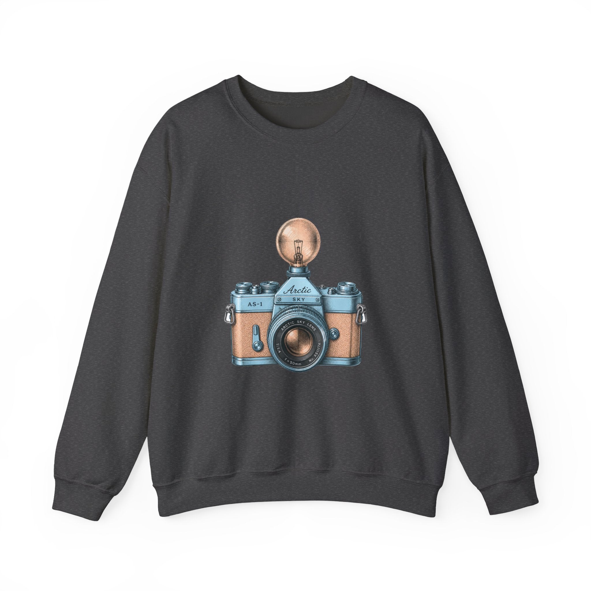 Matching Couple Sweatshirt - Camera & Film Matching Couple Crewneck Sweatshirt Vintage Art His Hers Wedding Gift - Design A
