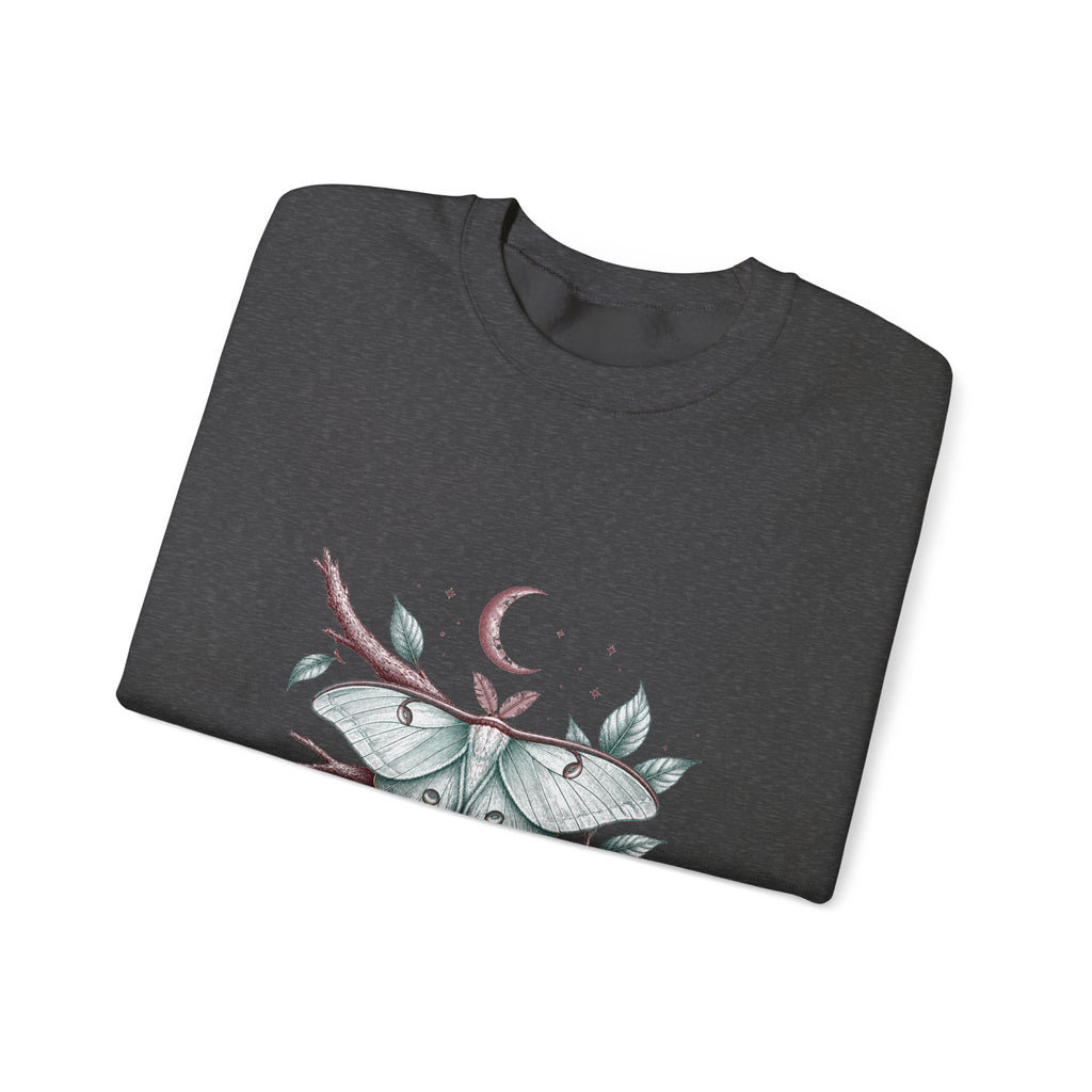 Matching Couple Sweatshirt - Butterfly & Moth Matching Couple Premium Fleece Sweatshirt Hand-Drawn Art His Hers Anniversary Gift - Design B