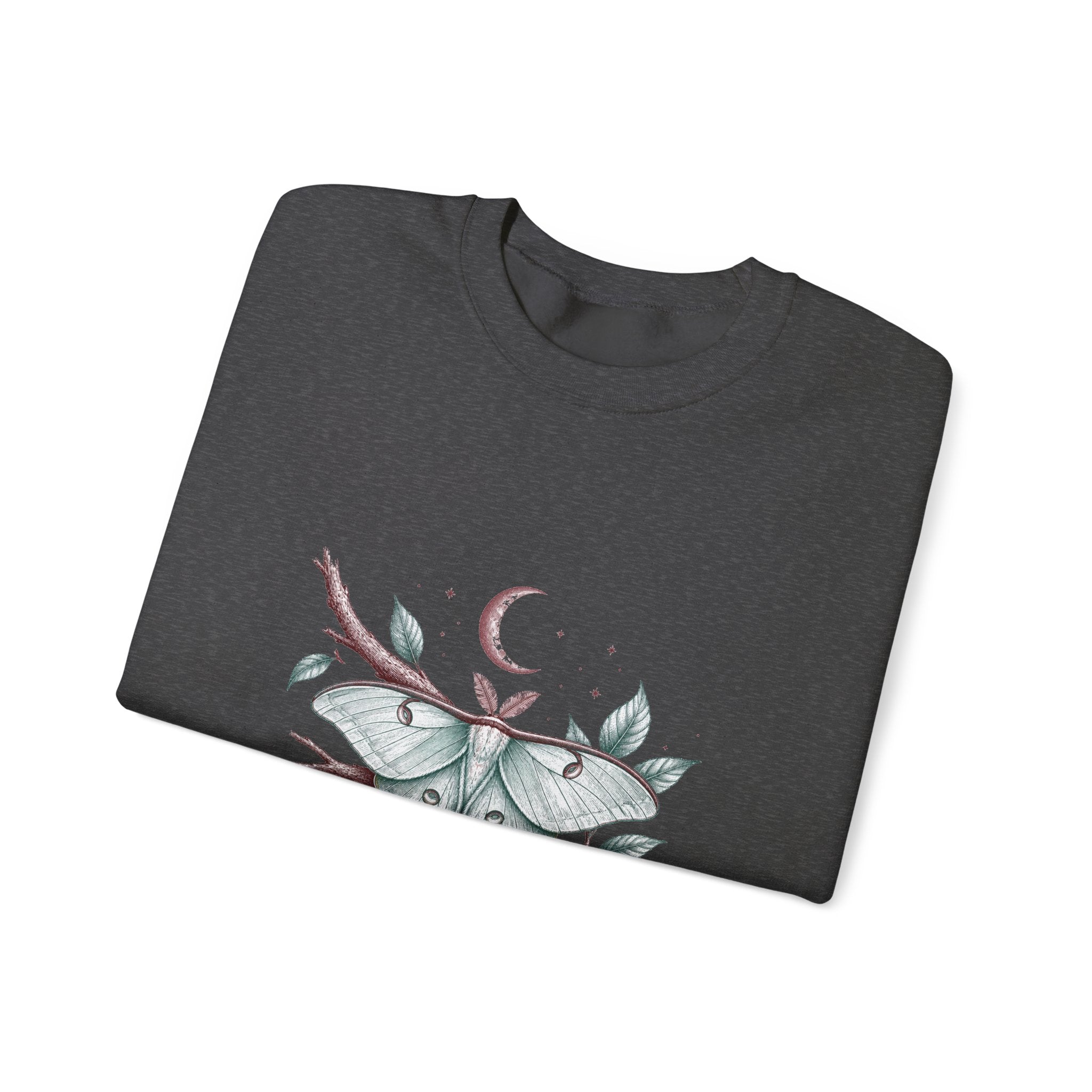 Matching Couple Sweatshirt - Butterfly & Moth Matching Couple Premium Fleece Sweatshirt Hand-Drawn Art His Hers Anniversary Gift - Design B