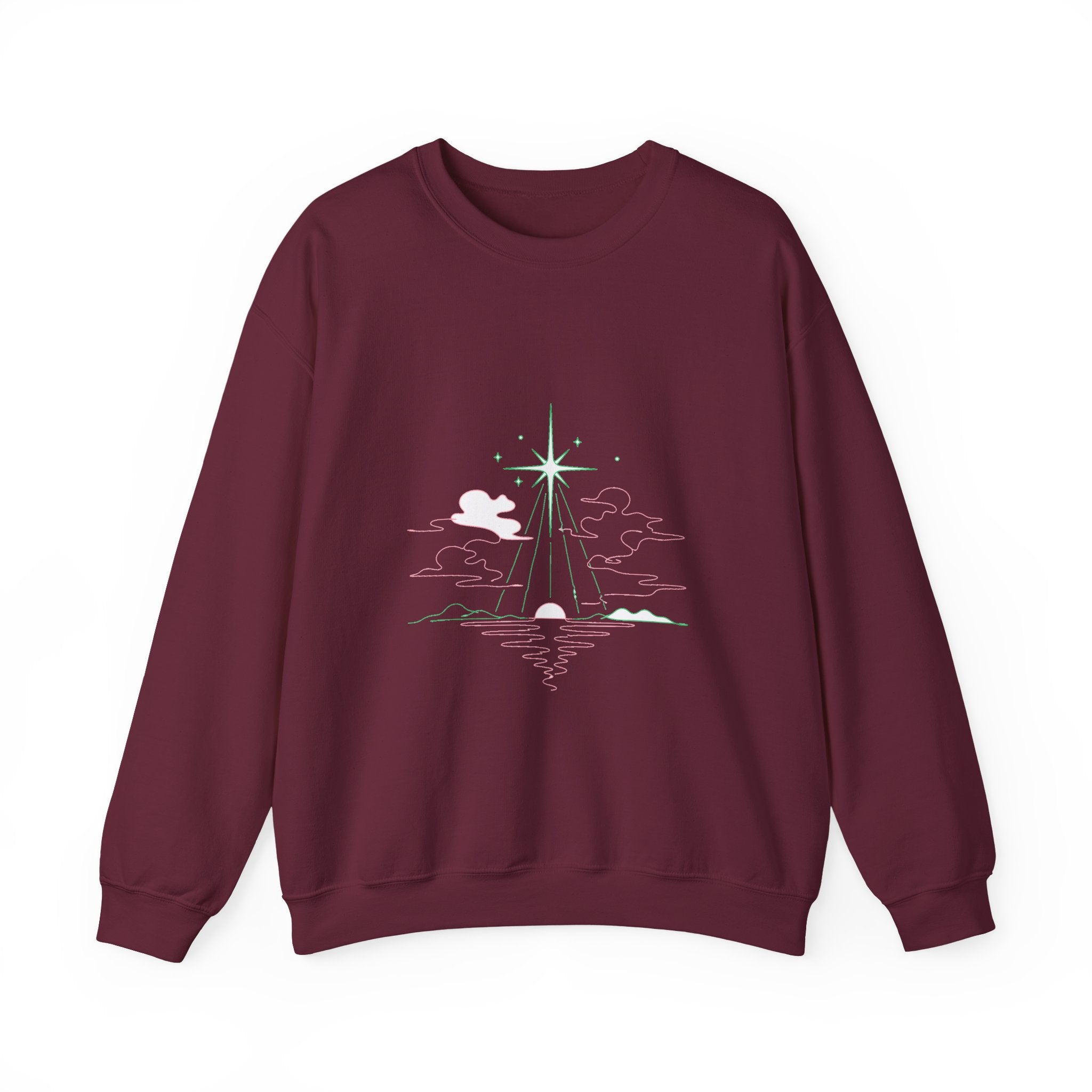 Matching Couple Sweatshirt - Evening & Morning Star Matching Couple Comfort Colors Crew Minimalist Art His Hers Christmas Gift - Design A