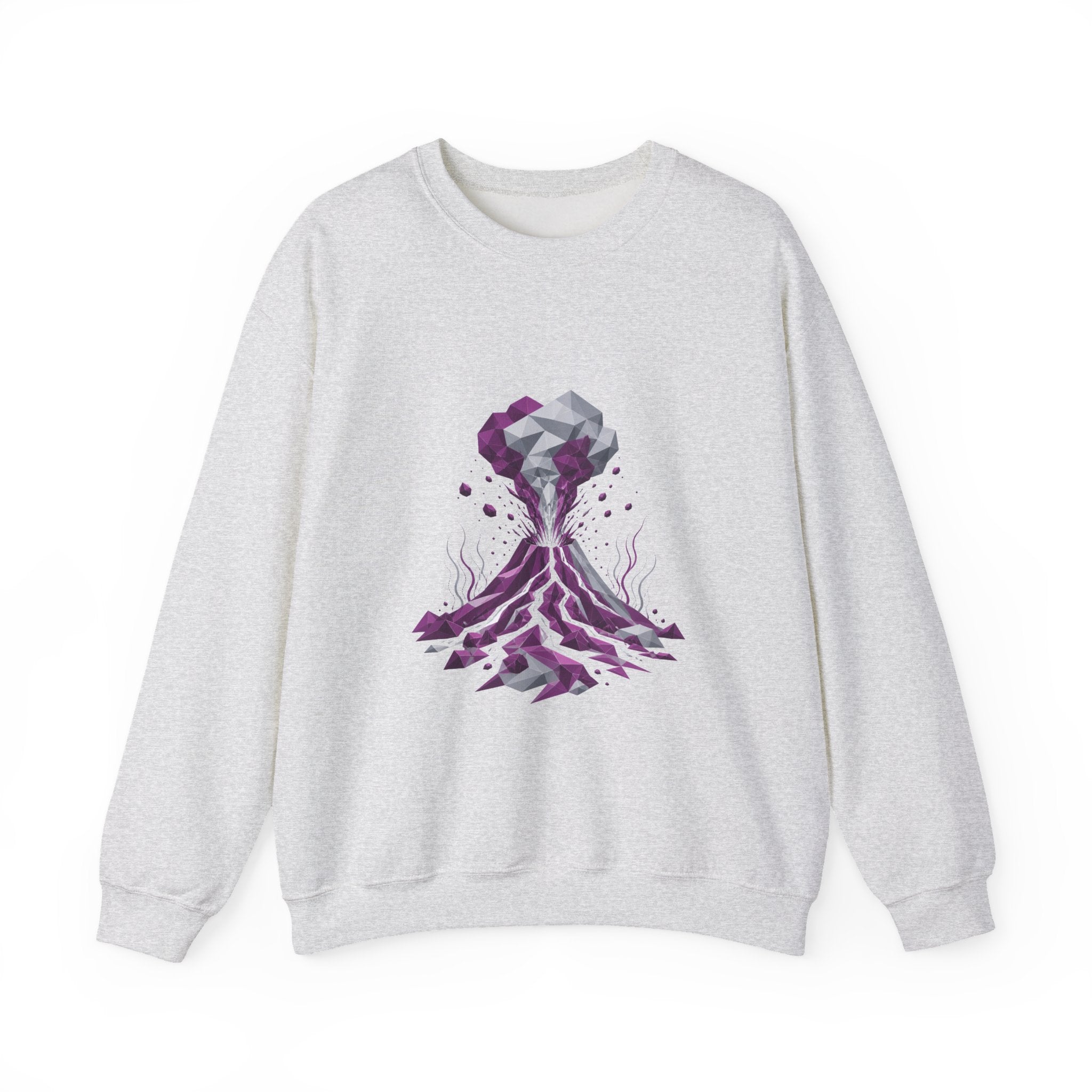 Matching Couple Sweatshirt - Volcano & Glacier Matching Couple Comfort Colors Crew Geometric Art His Hers Love Gift - Design A