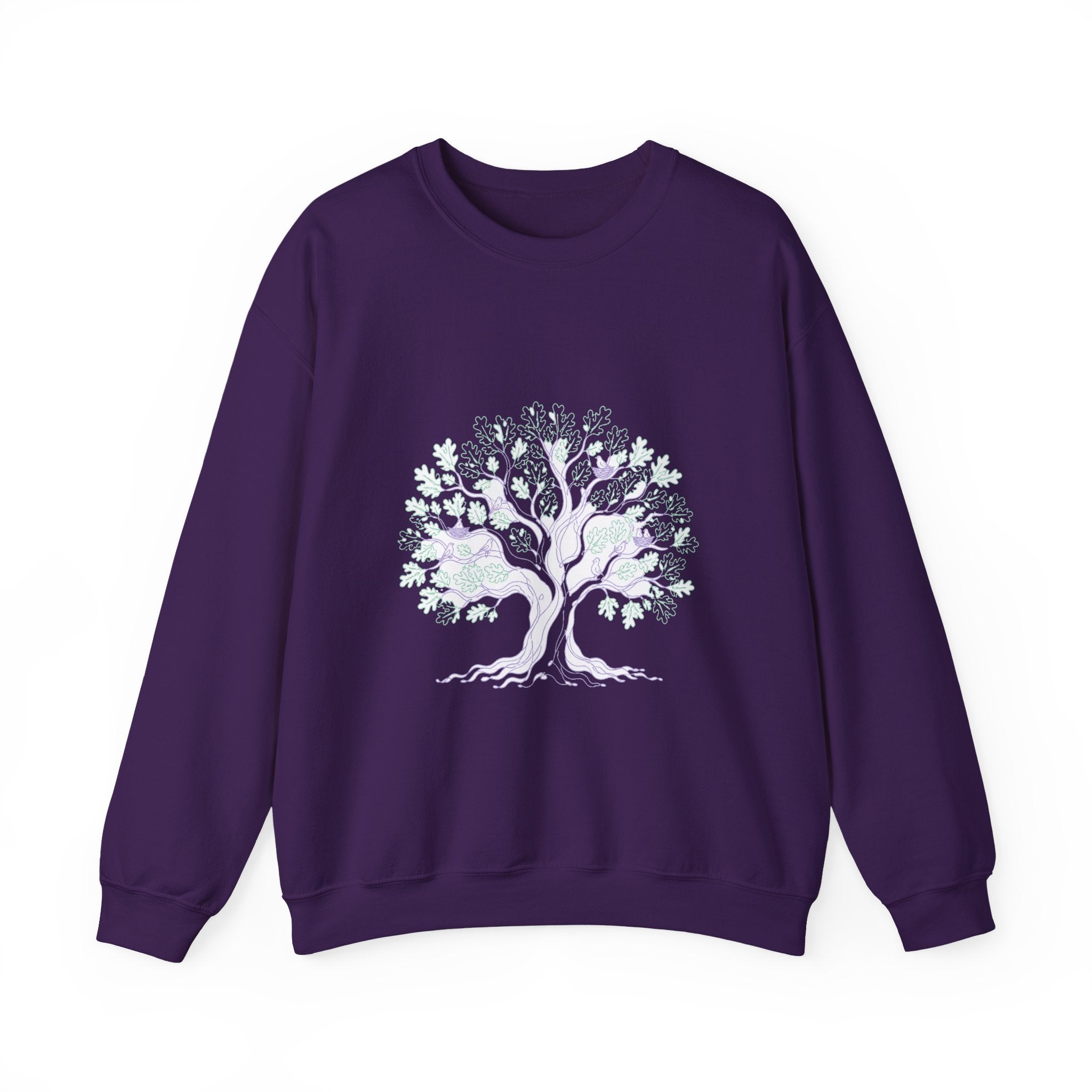 Matching Couple Sweatshirt - Ancient Oak & Deep Roots Matching Couple Comfort Colors Crew Minimalist Art His Hers Christmas Gift - Design A