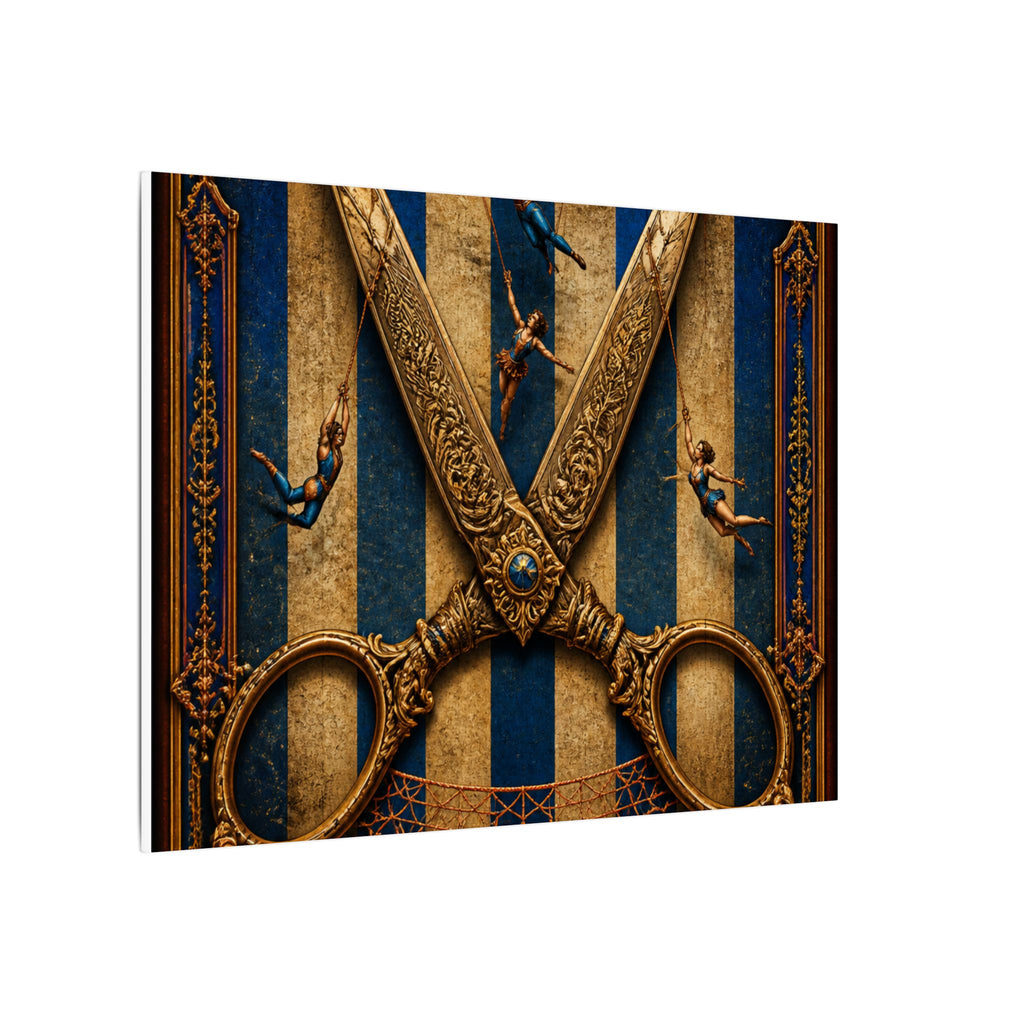 Giant Scissors Trapeze Wall Art Canvas 16×20 Baroque Home Office Decor Maximalist Print