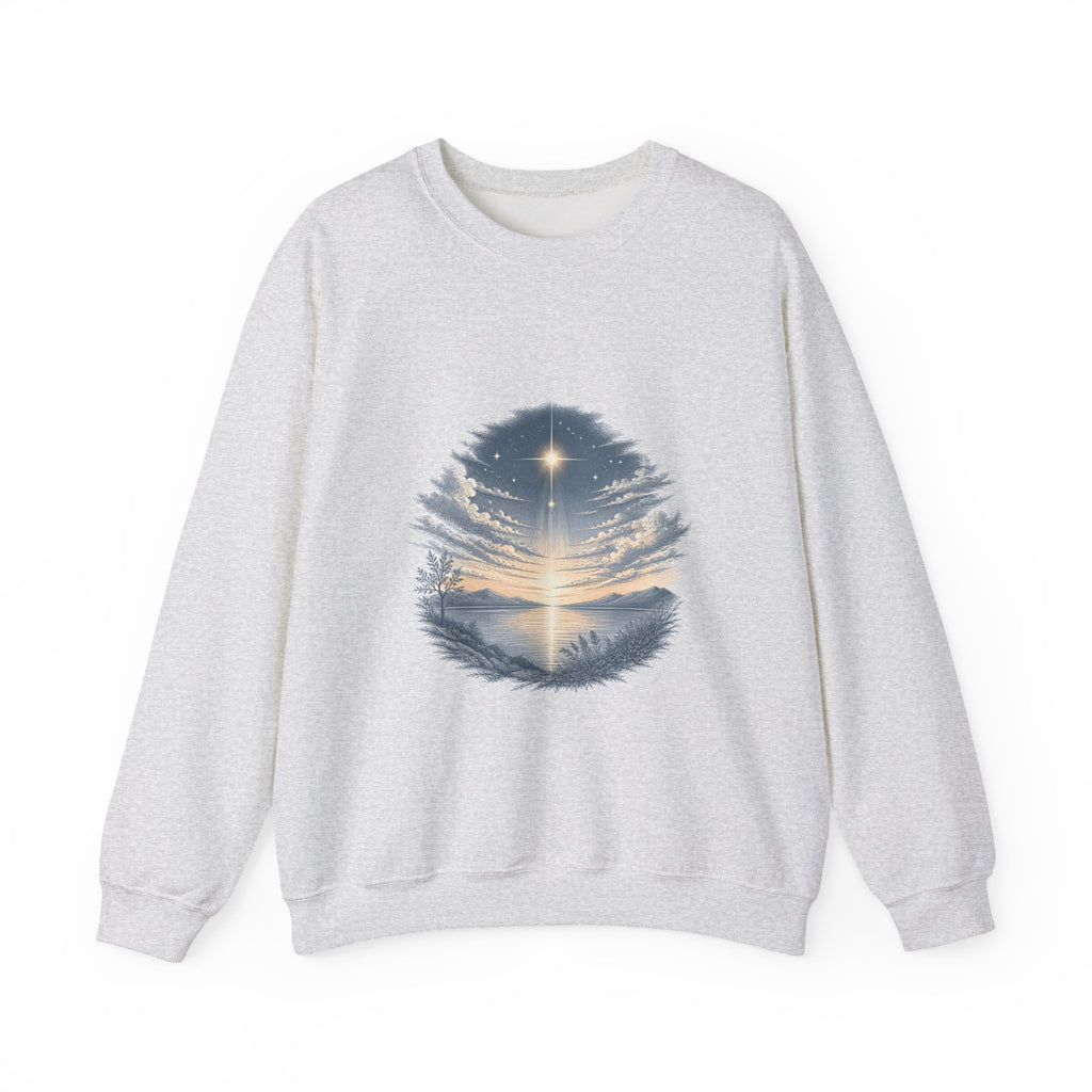Matching Couple Sweatshirt - Evening & Morning Star Matching Couple Crewneck Sweatshirt Hand-Drawn Art His Hers Best Friend Gift - Design A