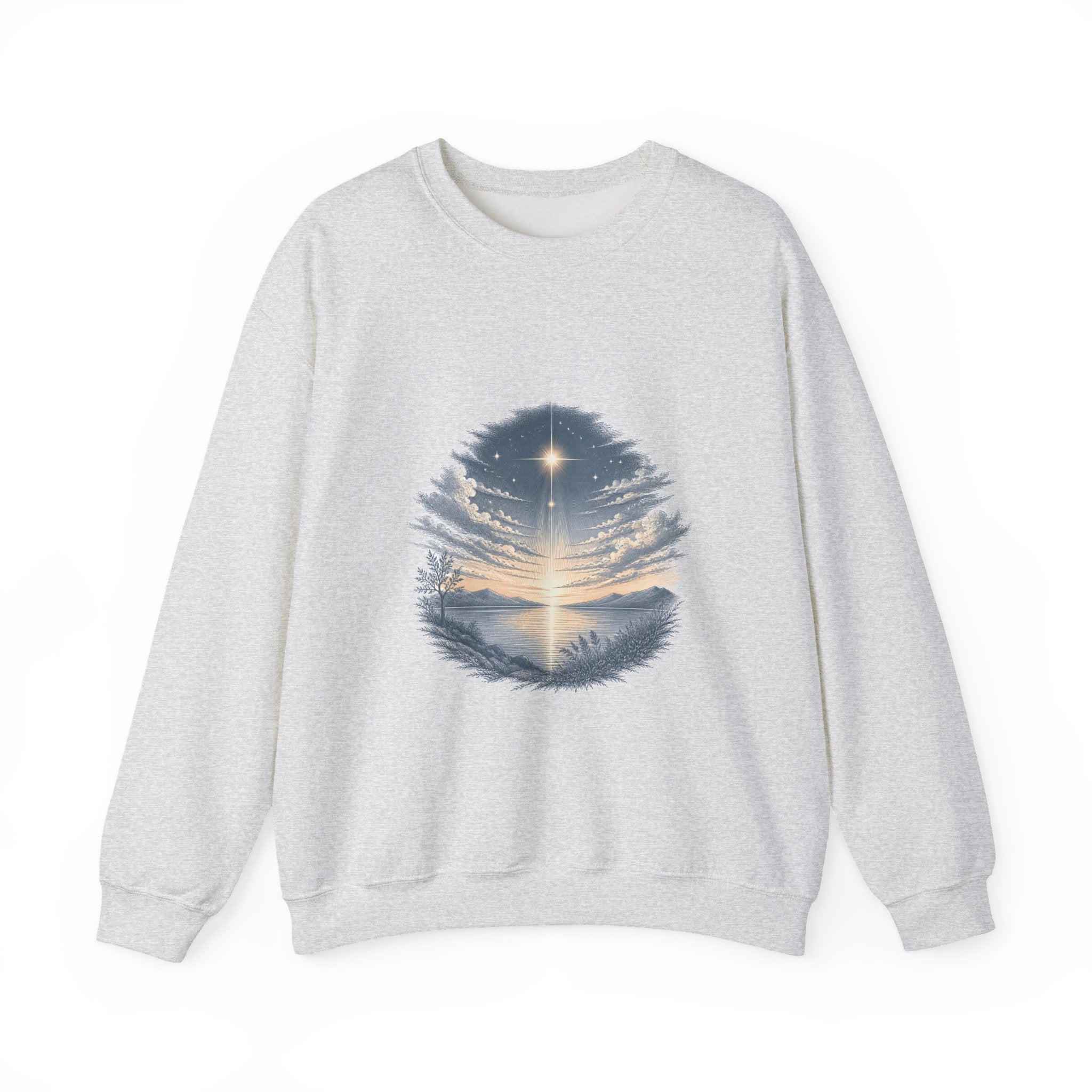 Matching Couple Sweatshirt - Evening & Morning Star Matching Couple Crewneck Sweatshirt Hand-Drawn Art His Hers Best Friend Gift - Design A