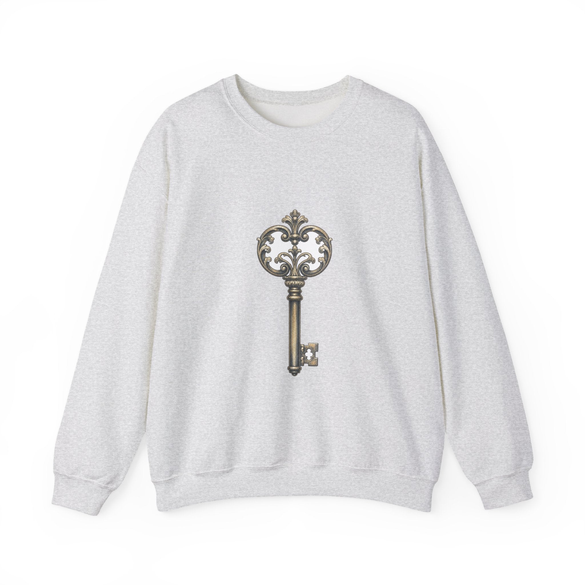 Matching Couple Sweatshirt - Key & Lock Matching Couple Premium Fleece Sweatshirt Vintage Art His Hers Honeymoon Gift - Design A