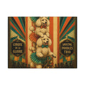 Poodle Stack Bicycle Wall Art Canvas 24×36 Art Deco Bar Area Decor Maximalist Print