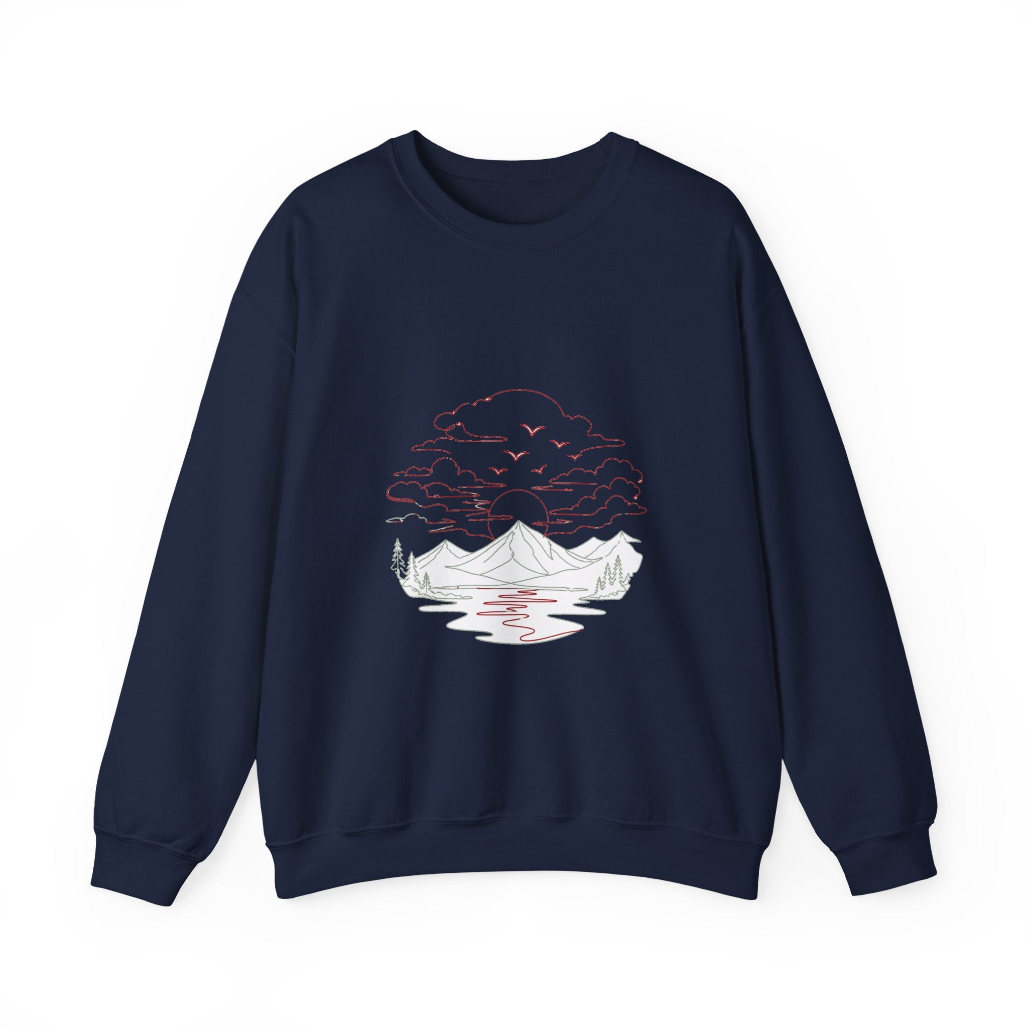 Matching Couple Sweatshirt - Sunrise & Sunset Matching Couple Comfort Colors Crew Minimalist Art His Hers Christmas Gift - Design B