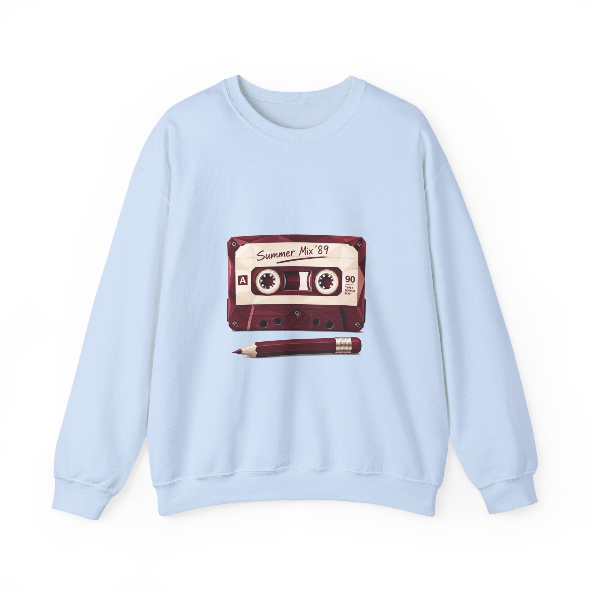 Matching Couple Sweatshirt - Vinyl & Cassette Matching Couple Crewneck Sweatshirt Geometric Art His Hers Couple Gift - Design B