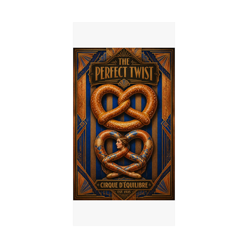 Pretzel Contortionist Wall Art Poster 18×24 Art Deco Entryway Decor Maximalist Print