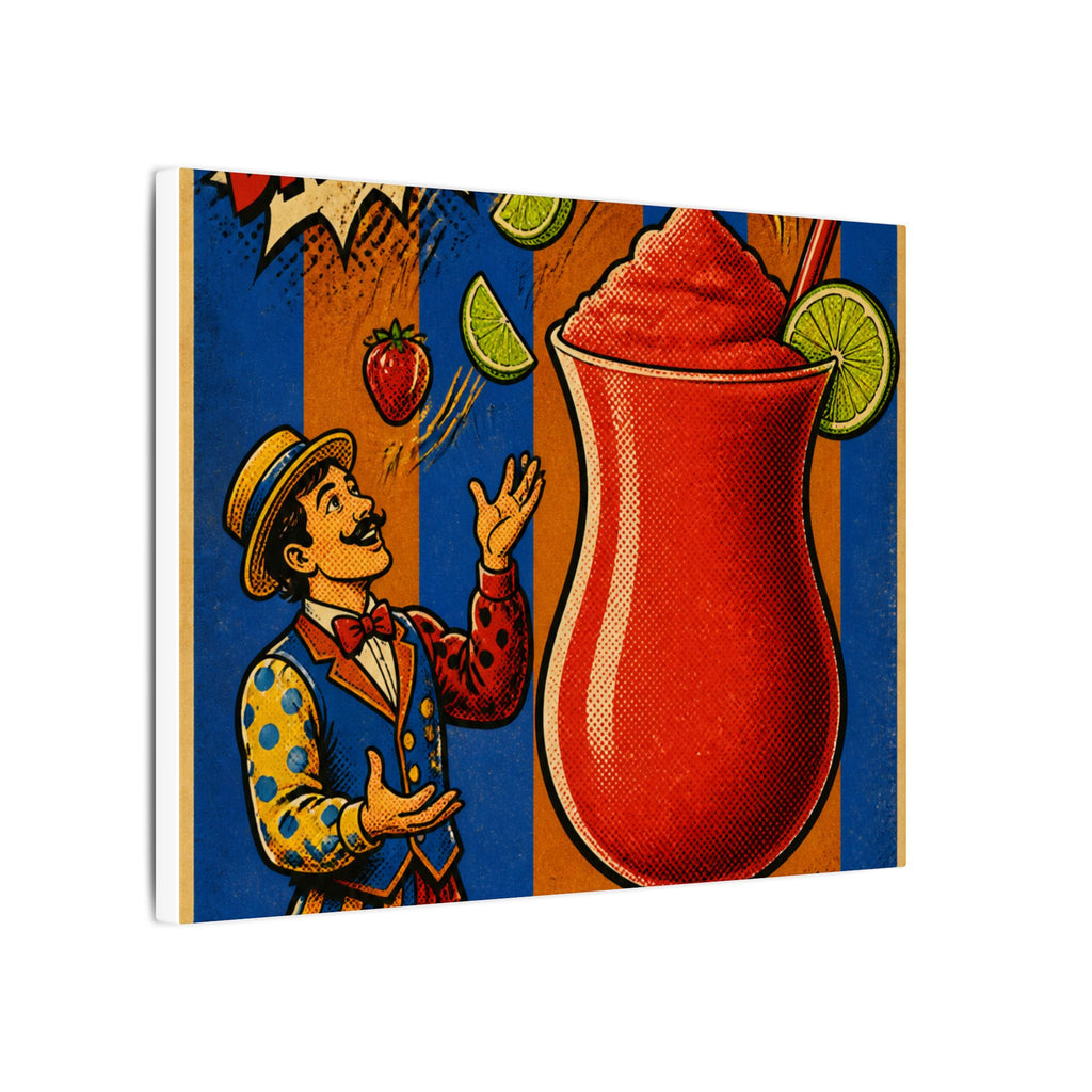 Daiquiri Fruit Juggler Wall Art Canvas 24×36 Pop Art Restaurant Decor Maximalist Print