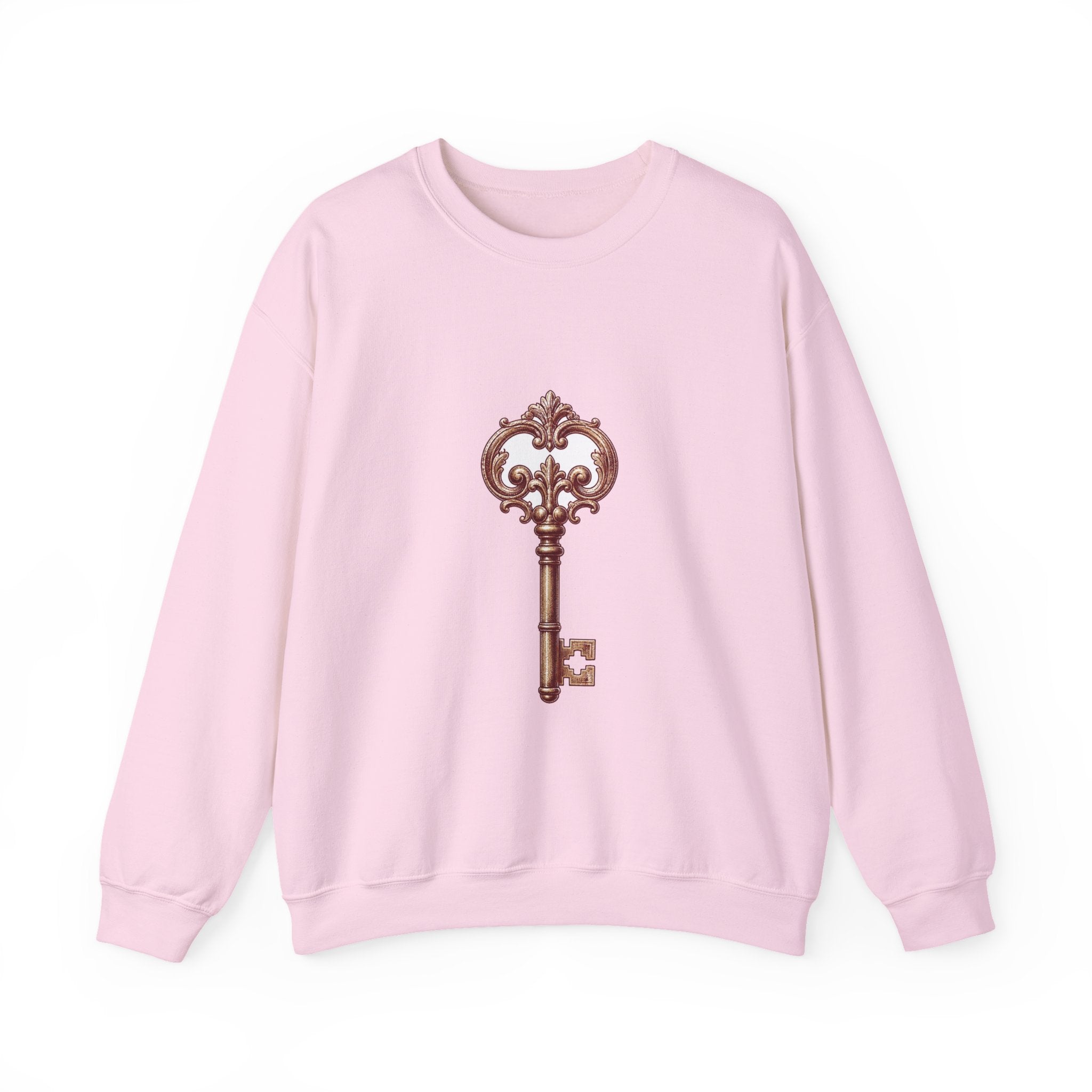 Matching Couple Sweatshirt - Key & Lock Matching Couple Premium Fleece Sweatshirt Hand-Drawn Art His Hers Anniversary Gift - Design A
