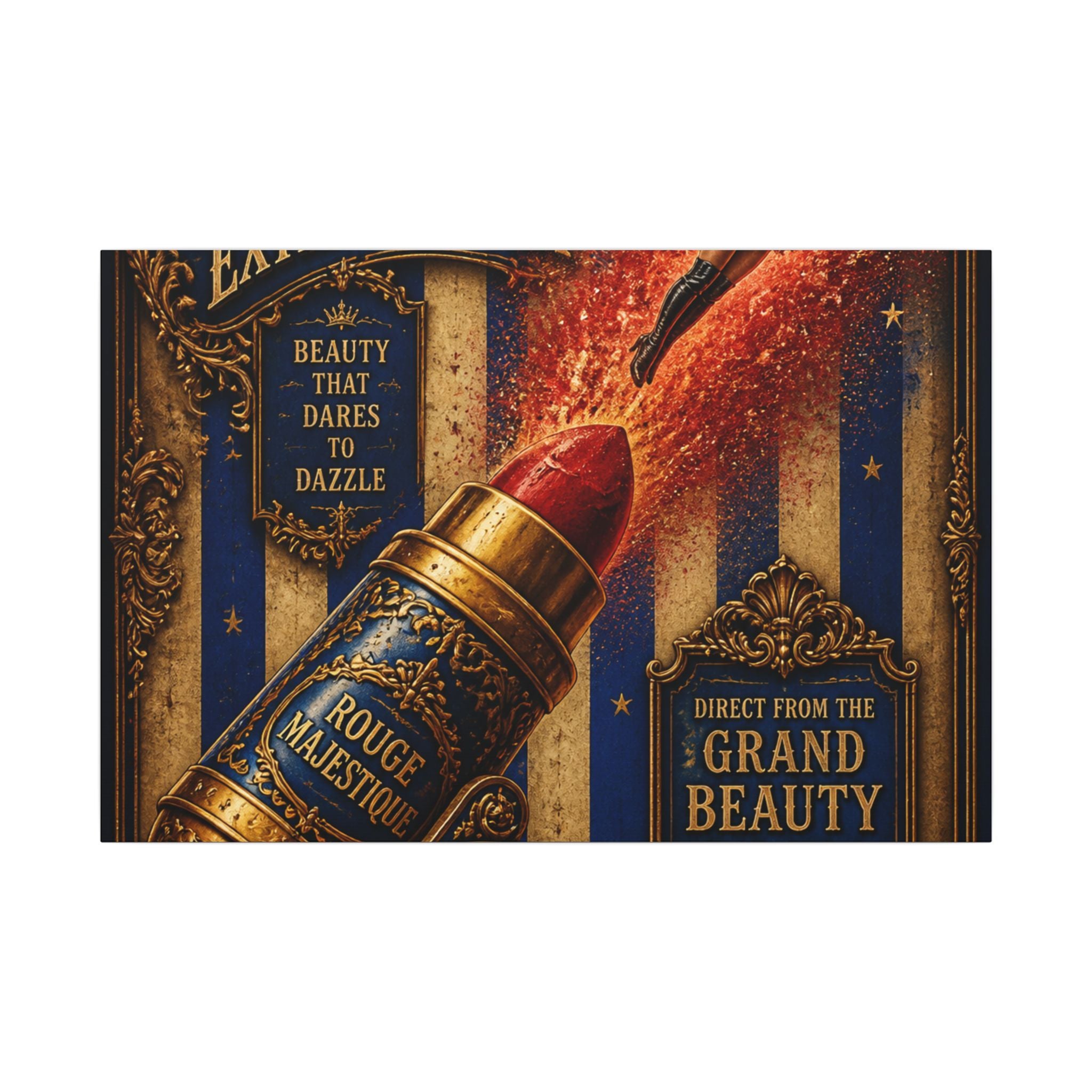 Lipstick Cannon Wall Art Canvas 24×36 Baroque Studio Decor Maximalist Print