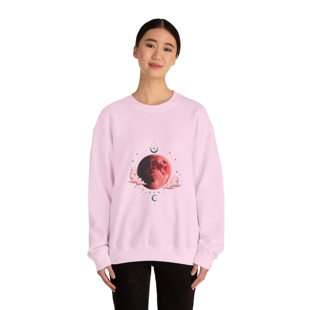 Matching Couple Sweatshirt - Solar & Lunar Eclipse Matching Couple Crewneck Sweatshirt Hand-Drawn Art His Hers Best Friend Gift - Design B