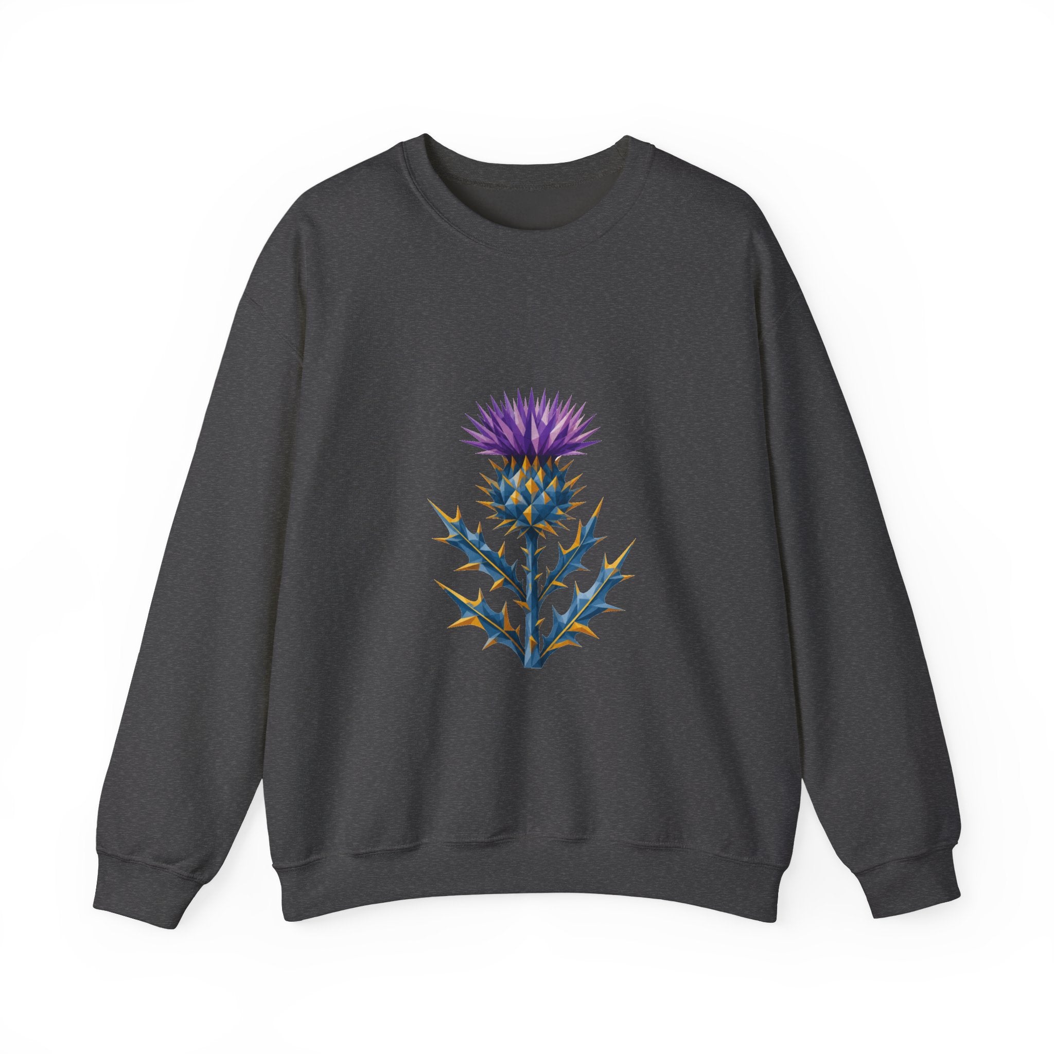 Matching Couple Sweatshirt - Lavender & Thistle Matching Couple Crewneck Sweatshirt Geometric Art His Hers Couple Gift - Design B