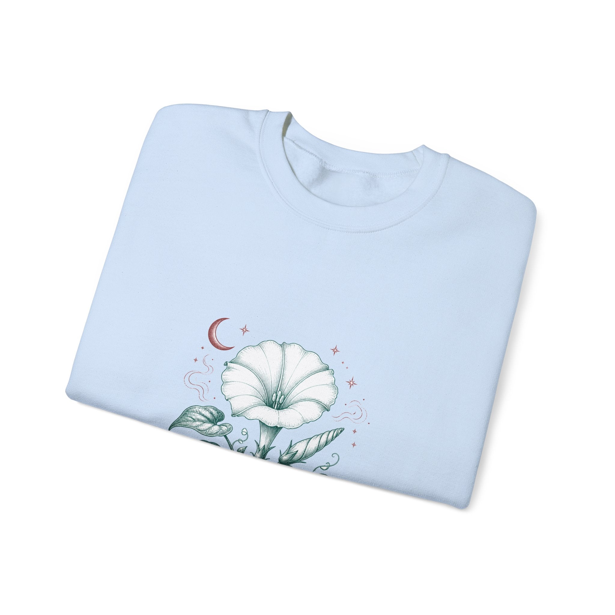 Matching Couple Sweatshirt - Sunflower & Moonflower Matching Couple Premium Fleece Sweatshirt Vintage Art His Hers Honeymoon Gift - Design B