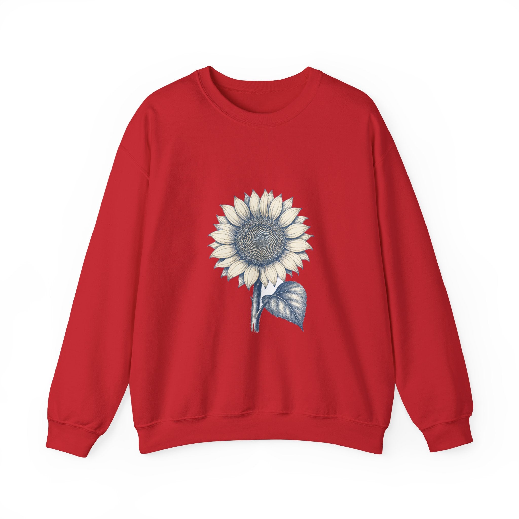 Matching Couple Sweatshirt - Sunflower & Moonflower Matching Couple Comfort Colors Crew Hand-Drawn Art His Hers Anniversary Gift - Design A