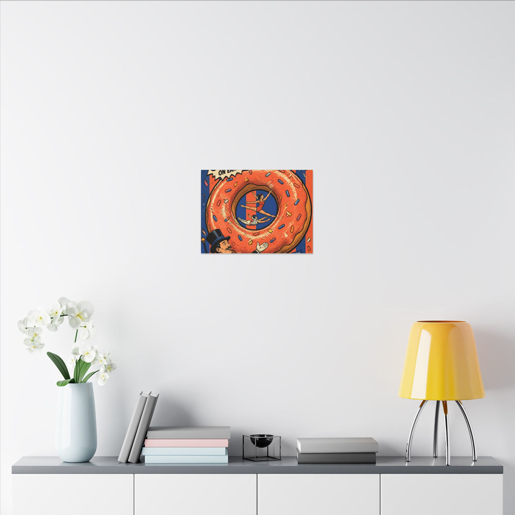 Donut Circus Ring Wall Art Canvas 16×20 Pop Art Living Room Decor Maximalist Print