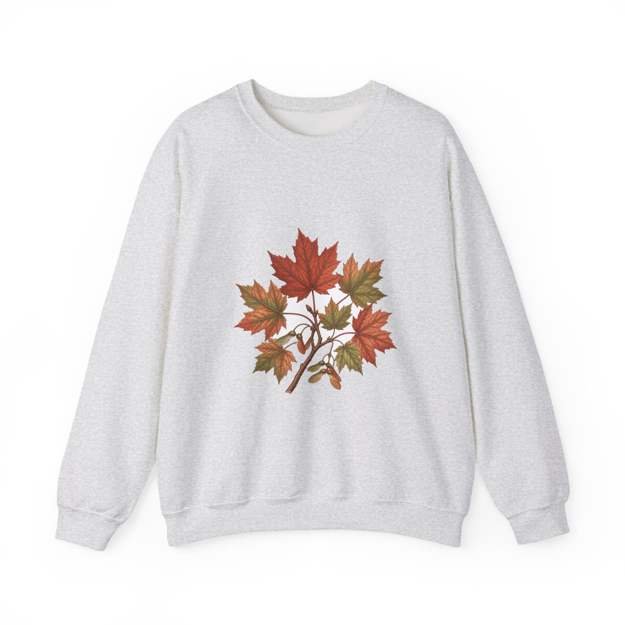 Matching Couple Sweatshirt - Cherry Blossom & Maple Leaf Matching Couple Comfort Colors Crew Vintage Art His Hers Honeymoon Gift - Design B