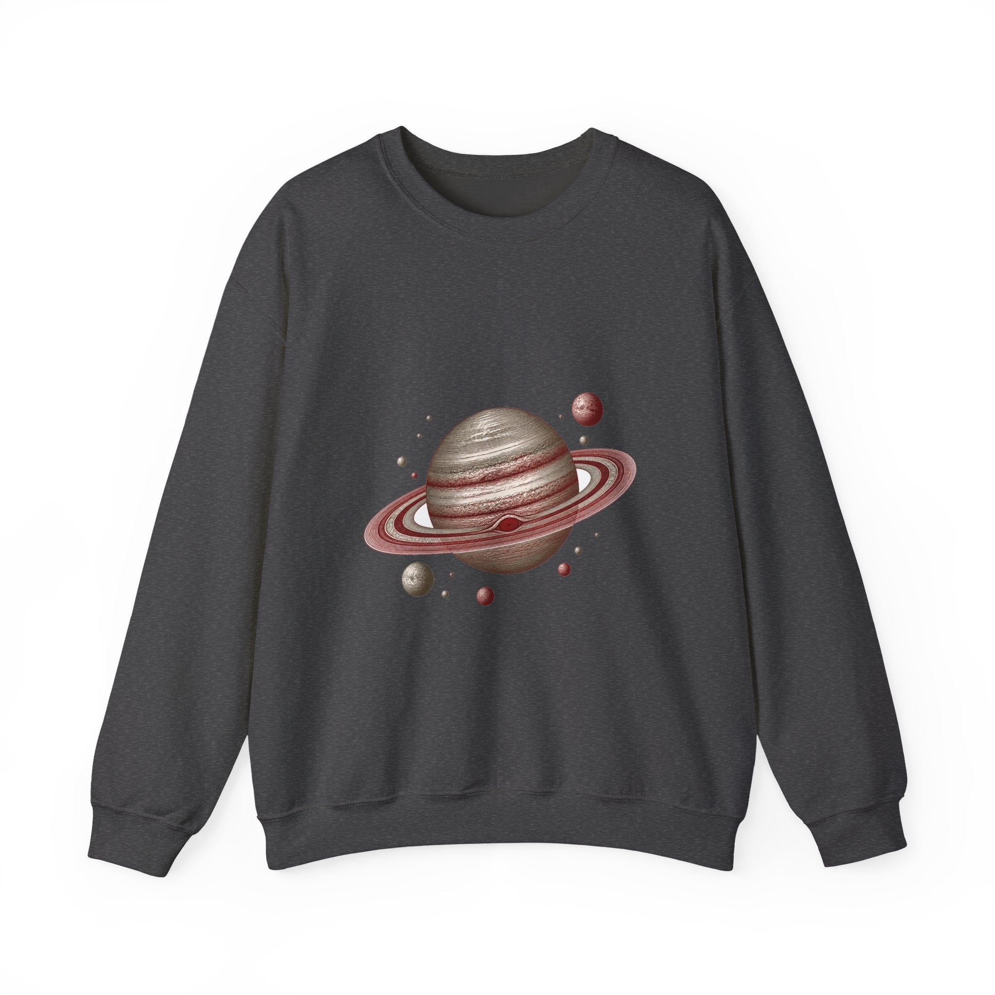 Matching Couple Sweatshirt - Saturn & Jupiter Matching Couple Crewneck Sweatshirt Vintage Art His Hers Wedding Gift - Design A