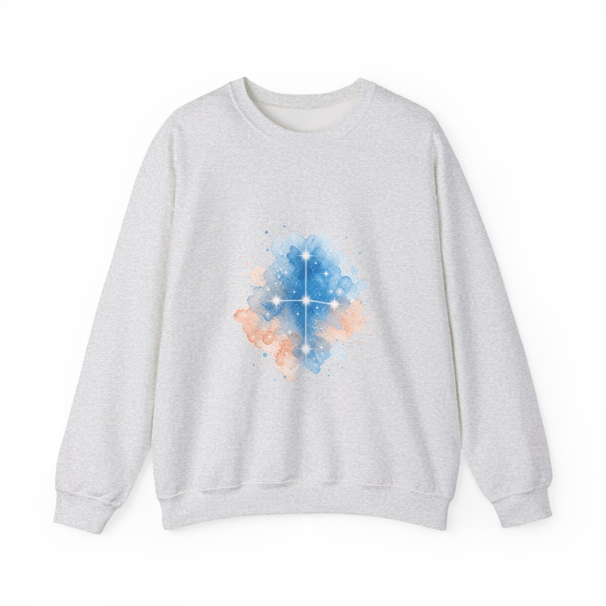 Matching Couple Sweatshirt - Aurora & Southern Cross Matching Couple Comfort Colors Crew Watercolor Art His Hers Birthday Gift - Design B