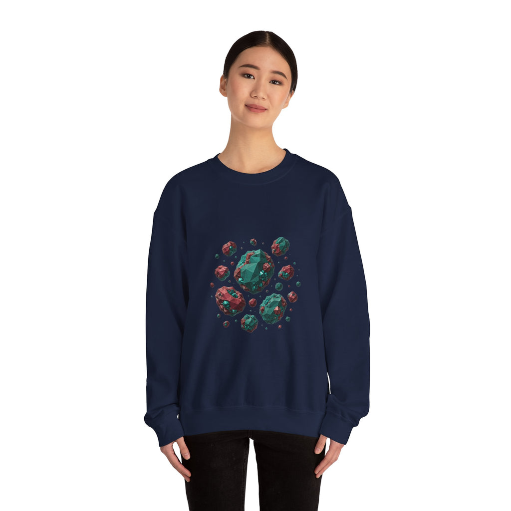 Matching Couple Sweatshirt - Comet & Asteroid Matching Couple Comfort Colors Crew Geometric Art His Hers Love Gift - Design B