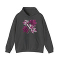 Matching Couple Sweatshirt - Cherry Blossom & Maple Leaf Matching Couple Hooded Sweatshirt Hand-Drawn Art His Hers Best Friend Gift - Design B