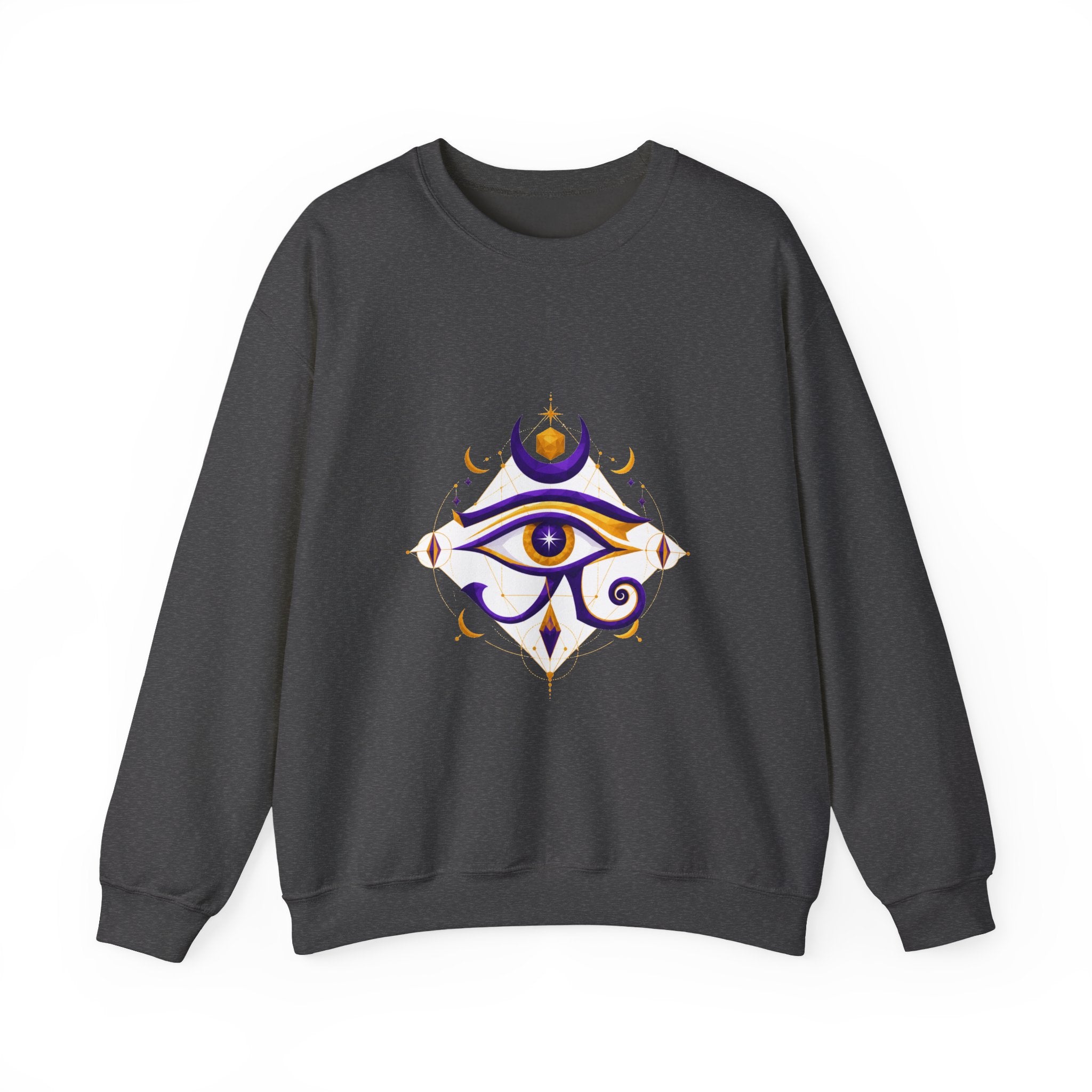 Matching Couple Sweatshirt - Eye of Ra & Horus Matching Couple Premium Fleece Sweatshirt Geometric Art His Hers Love Gift - Design B