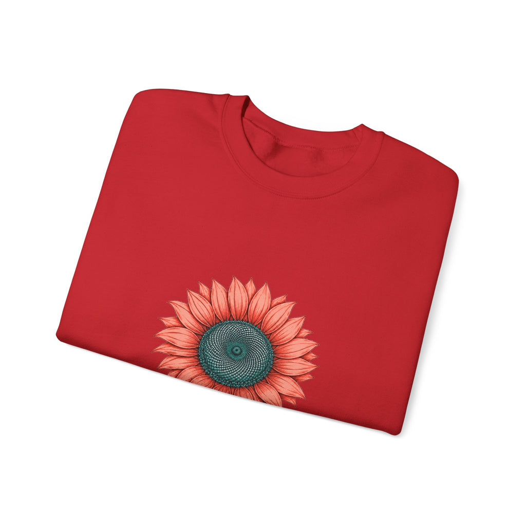 Matching Couple Sweatshirt - Sunflower & Moonflower Matching Couple Crewneck Sweatshirt Hand-Drawn Art His Hers Best Friend Gift - Design A