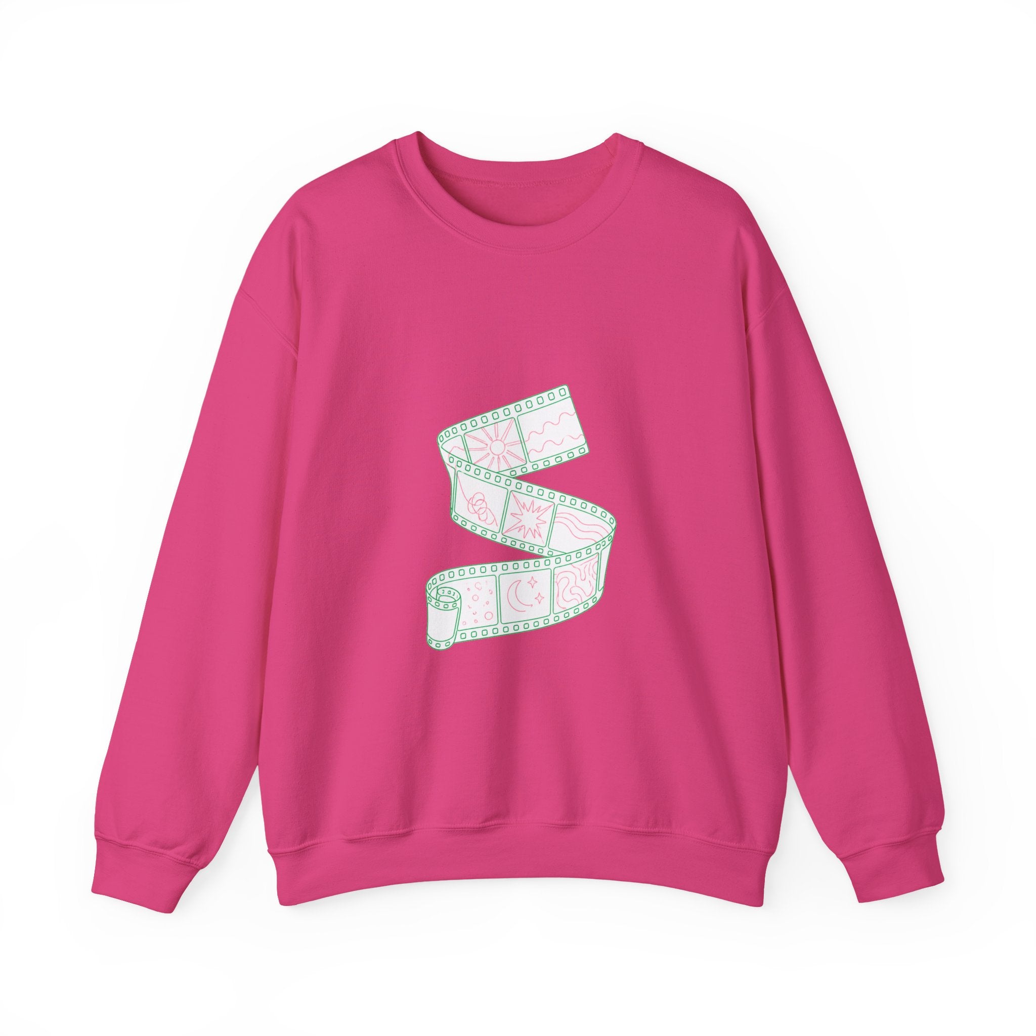 Matching Couple Sweatshirt - Camera & Film Matching Couple Crewneck Sweatshirt Minimalist Art His Hers Valentine Gift - Design B